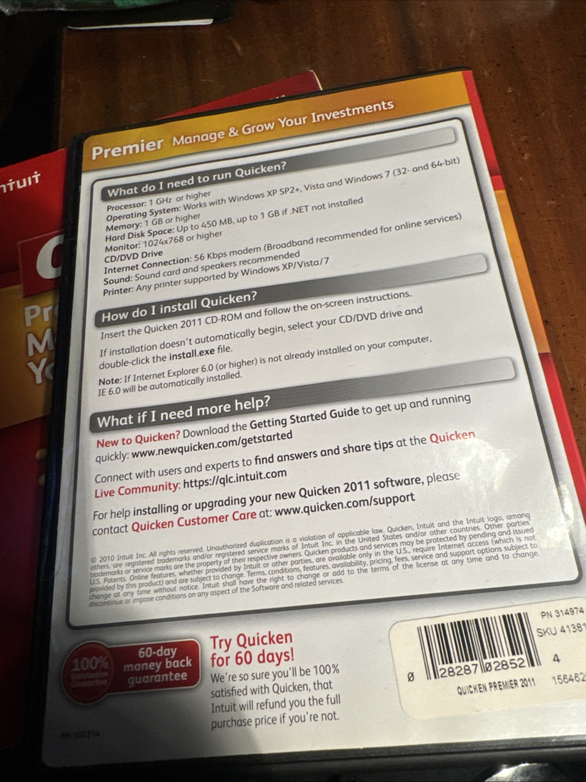 intuit quiken 2011
