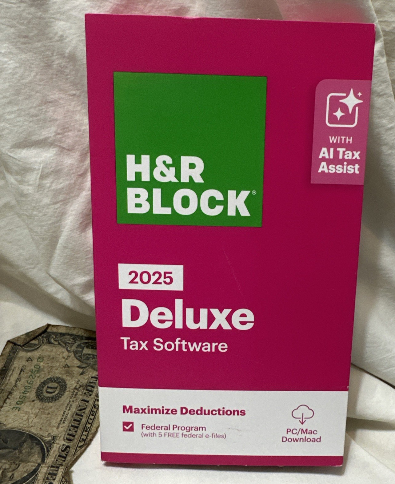 NEW 2025 H&R Block Tax Software Deluxe for Win PC Mac [Key Card] USA Turbotax