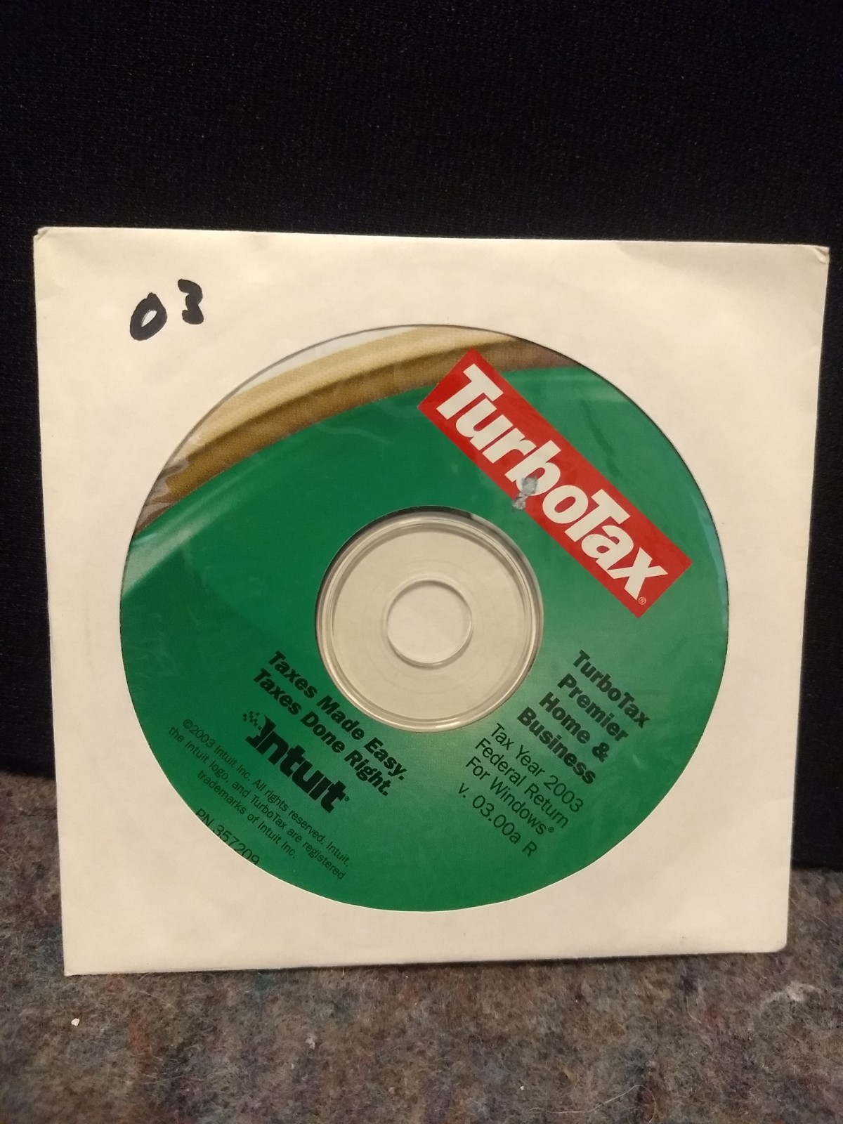 2003 TurboTax Premier Home & Business w/ State (2 CDs)