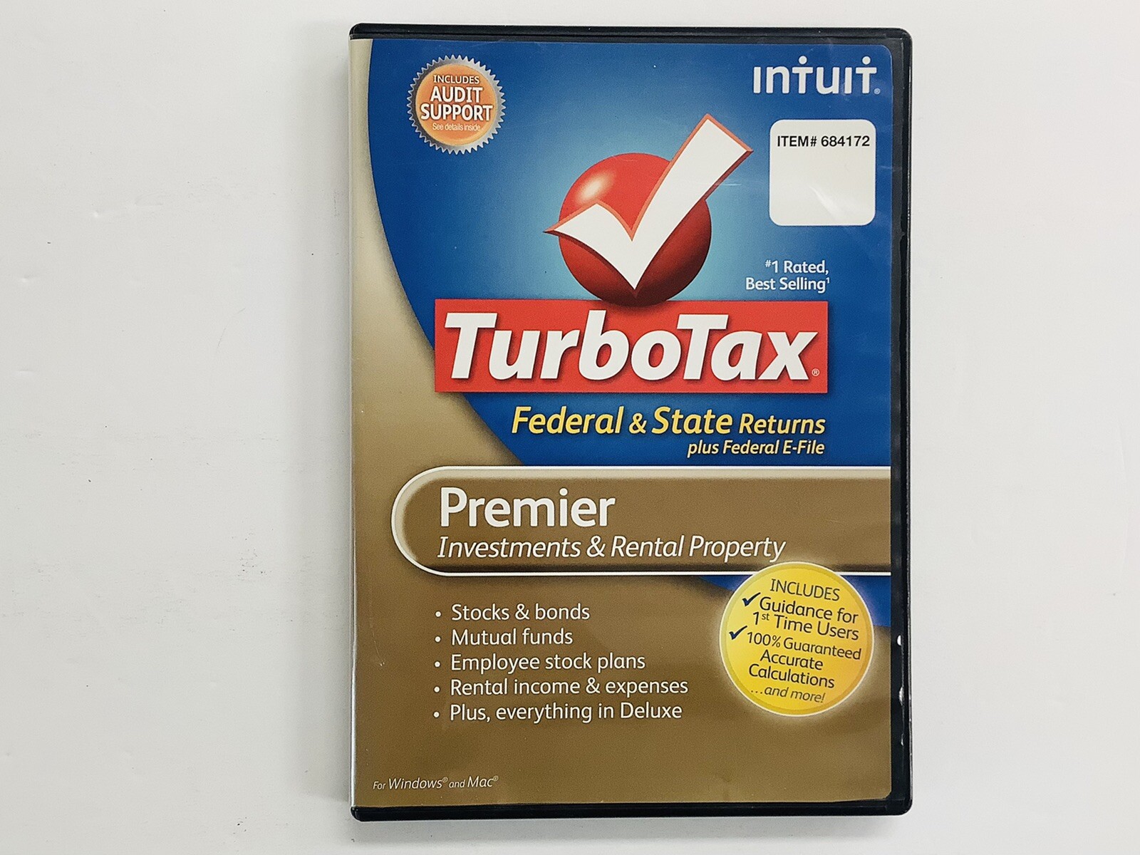 TurboTax Premier 2012: Federal & State, Investments & Rental Property Win/Mac LN