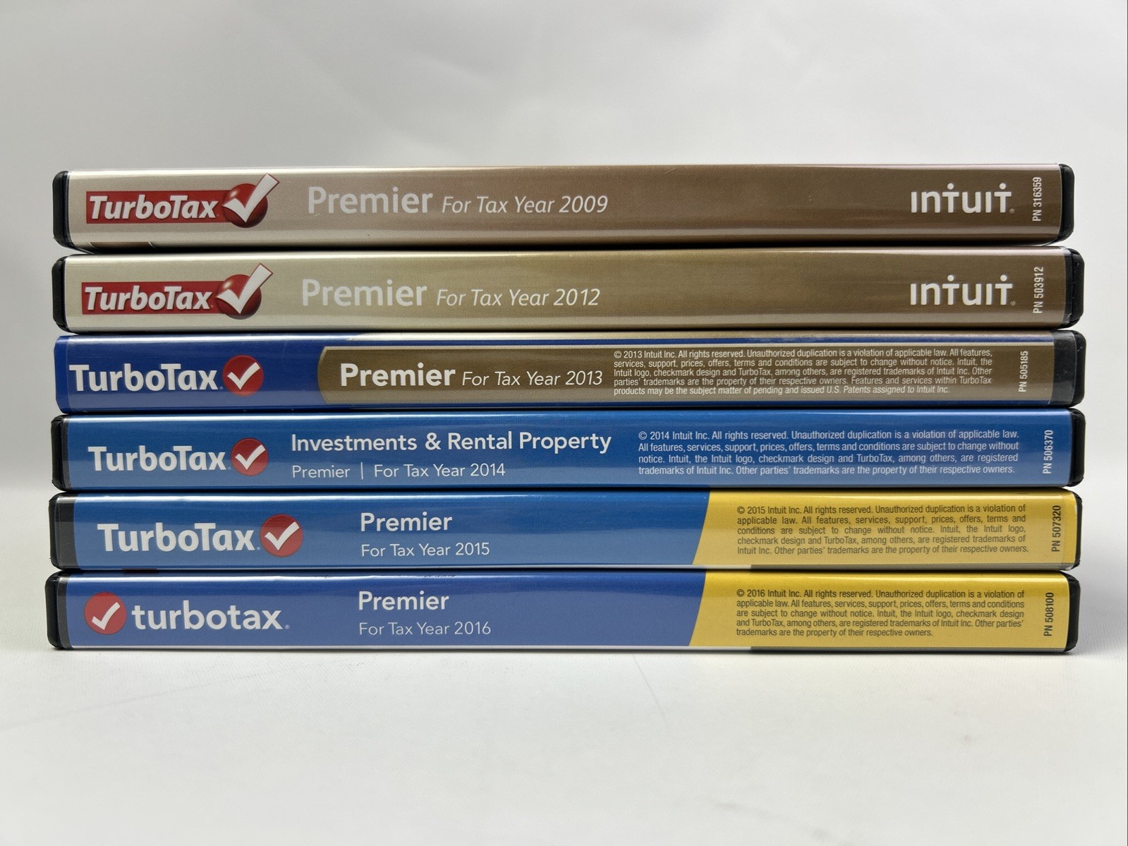 TurboTax Turbo Tax Premier Federal State Investments Rental Property U-PICK YEAR