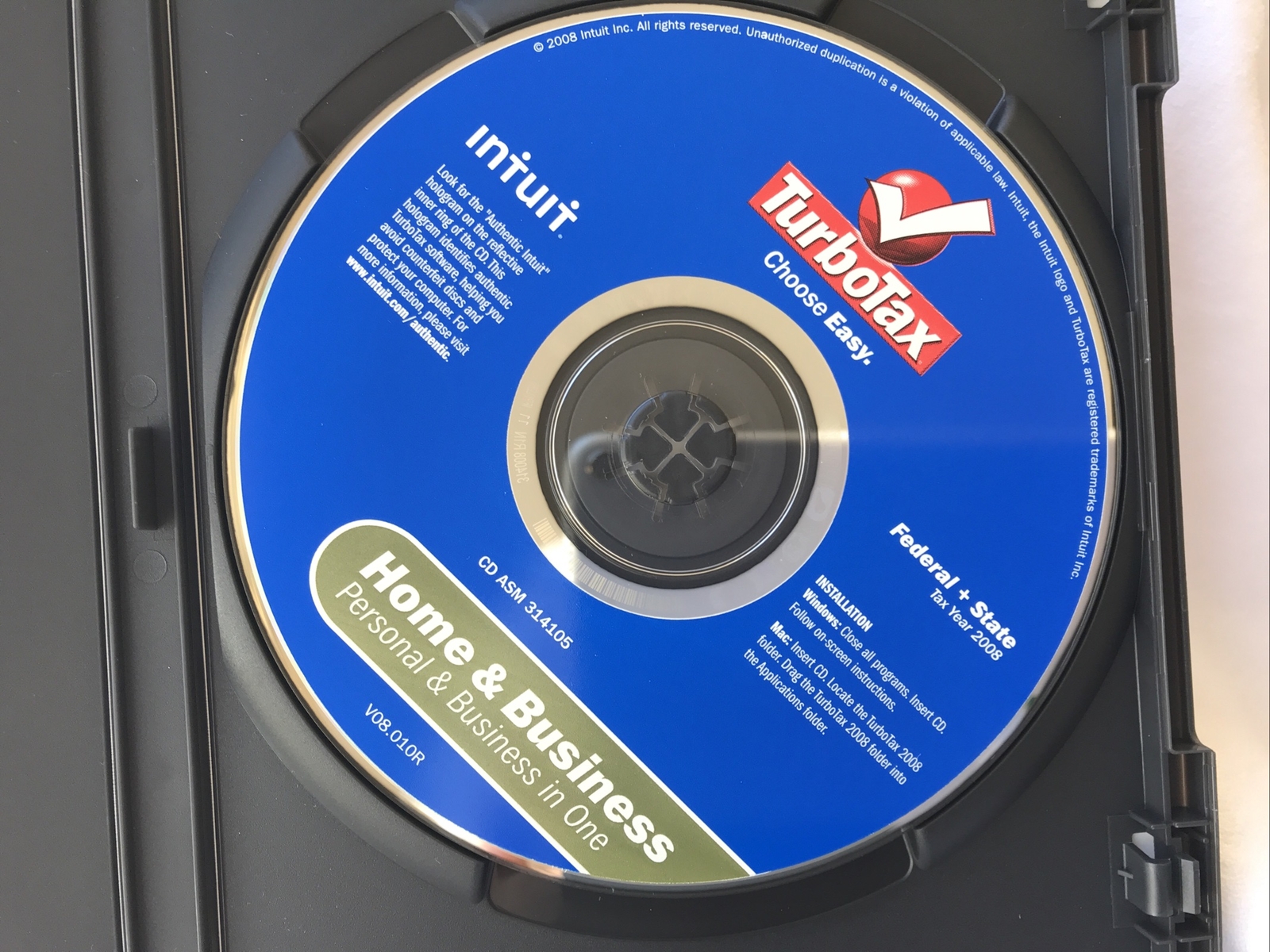 Turbotax 2008 Home & Business