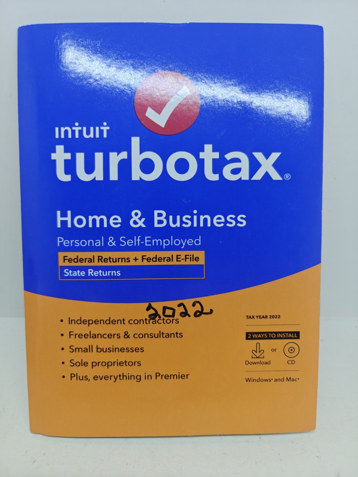 Turbotax Desktop Home & Business 2022 Complete w/CD