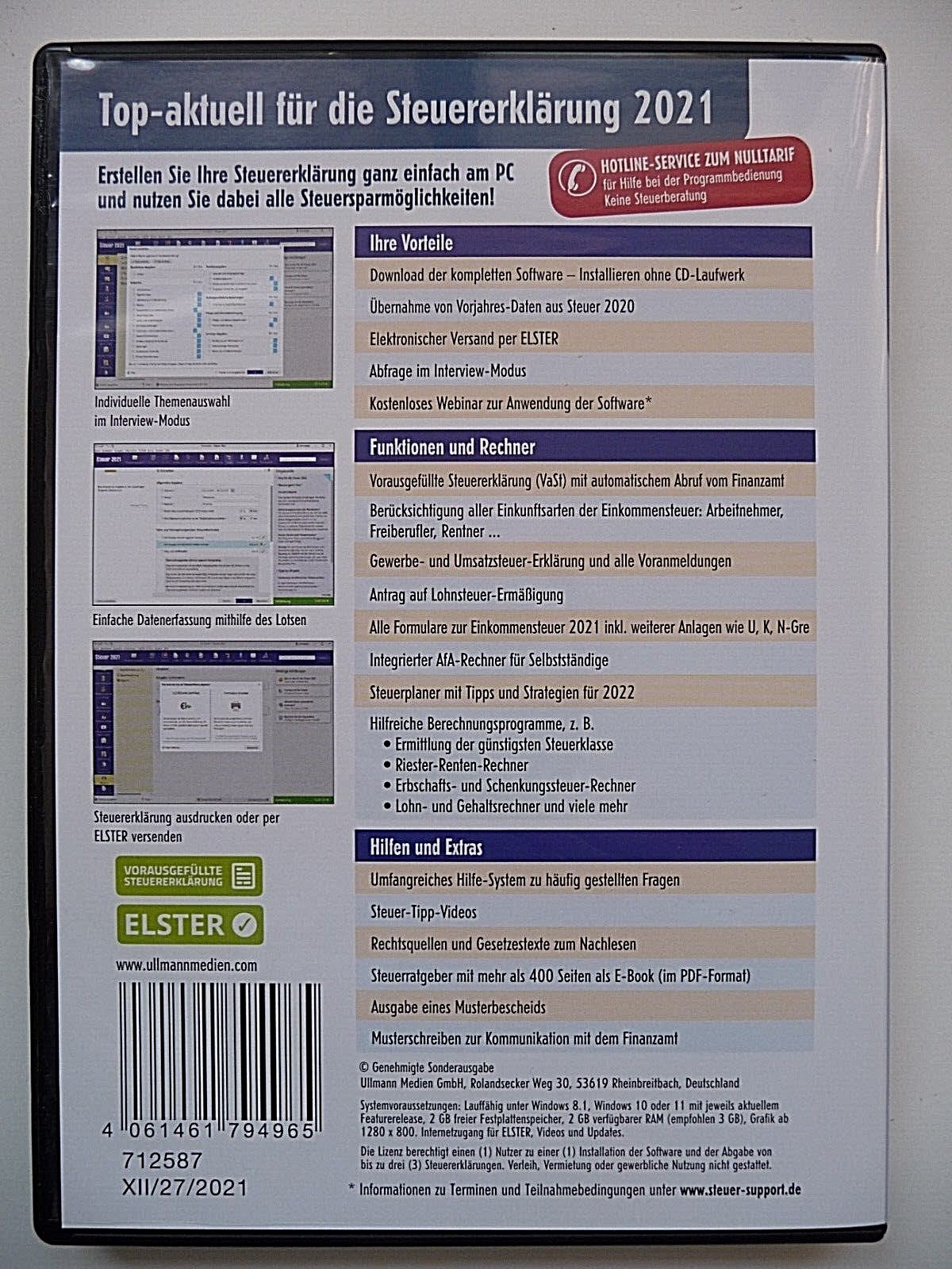 ALDI Steuer 2021 The Income Tax Programme New Original Packaging