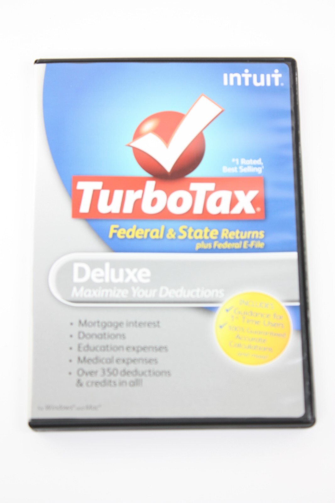 Turbotax 2012 Deluxe Federal and State + Federal E-file – Open box, preowned