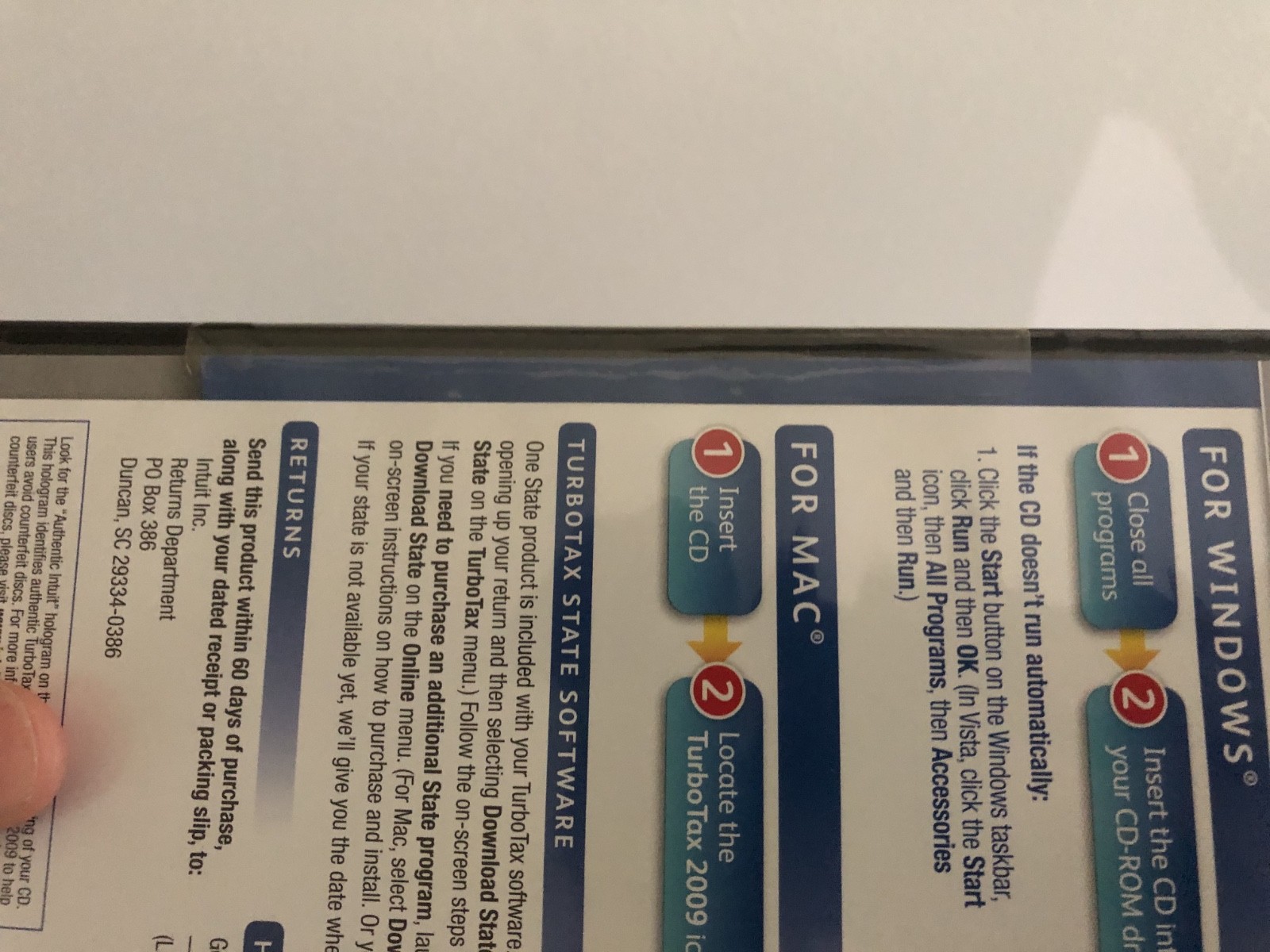 TurboTax Deluxe Turbo Tax – Year 2007 (used) and 2009 (new)
