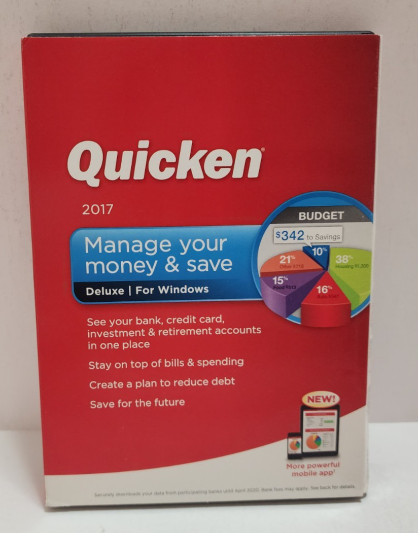 Intuit Quicken 2017 Deluxe For Windows Brand New Sealed READ BEFORE PURCHASING!!