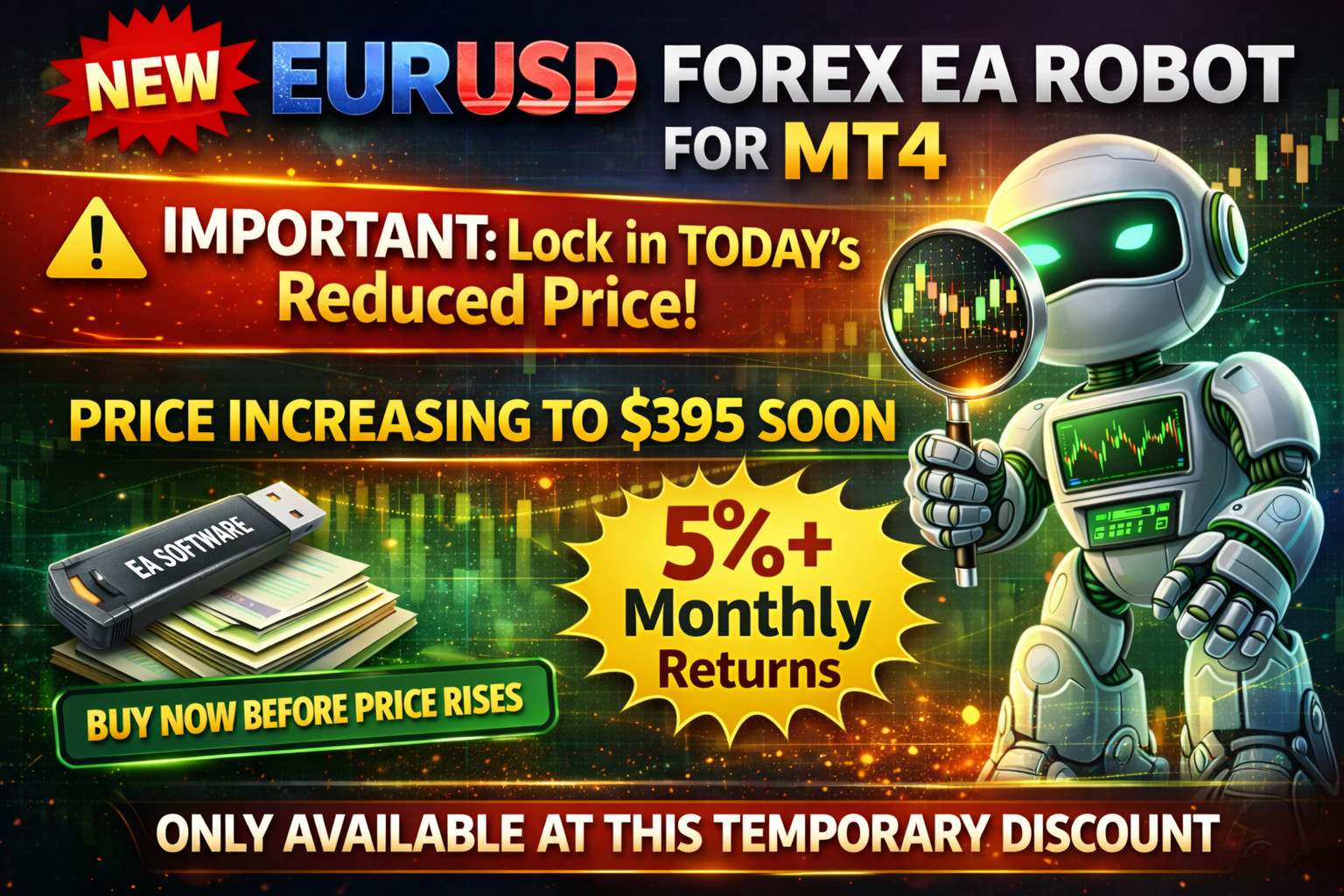 #1 Automated Forex Trading Robot EURUSD | Nexus Forex MT4 EA + Presets