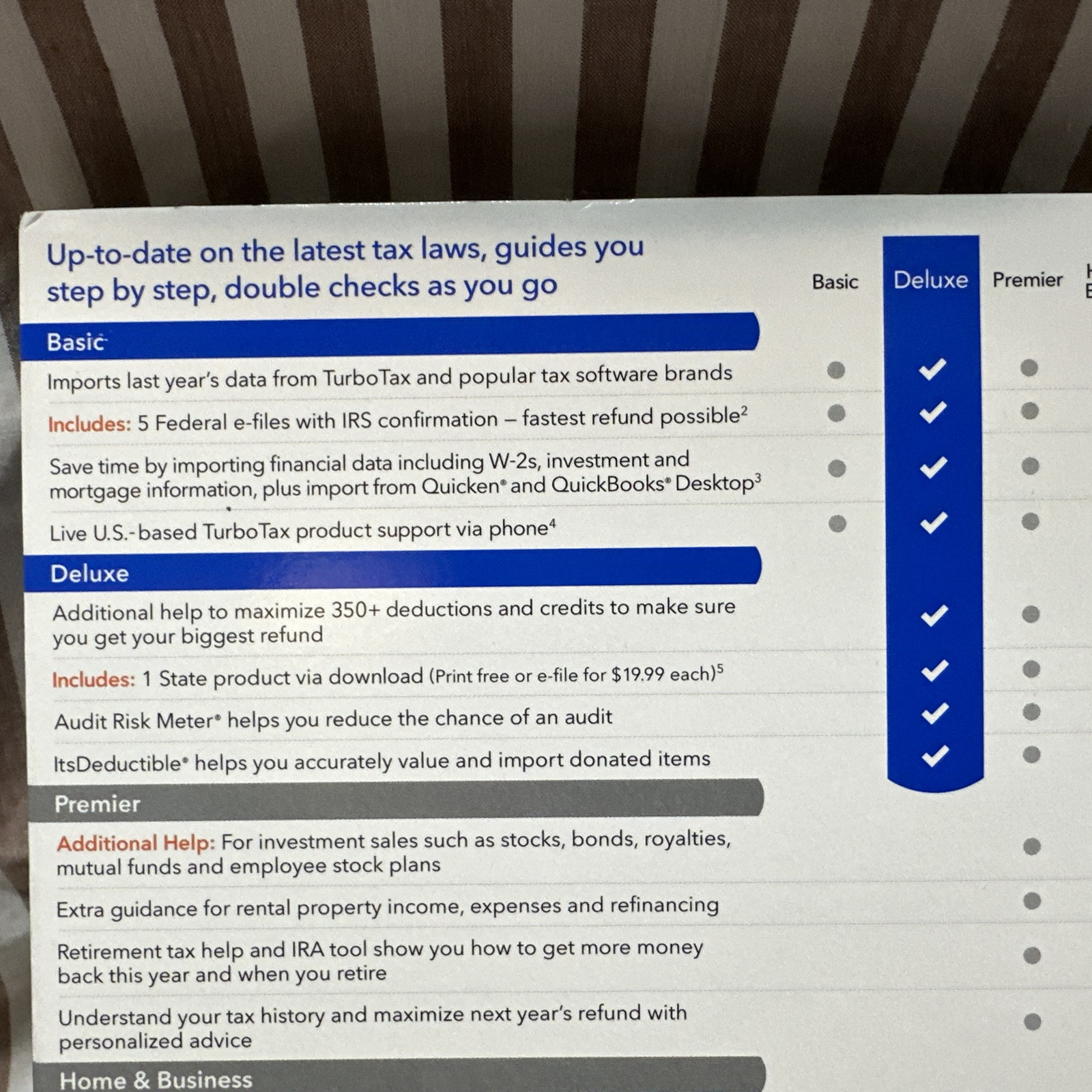 TurboTax Deluxe 2018 Federal + State Return & Federal E-file for Windows Mac CD