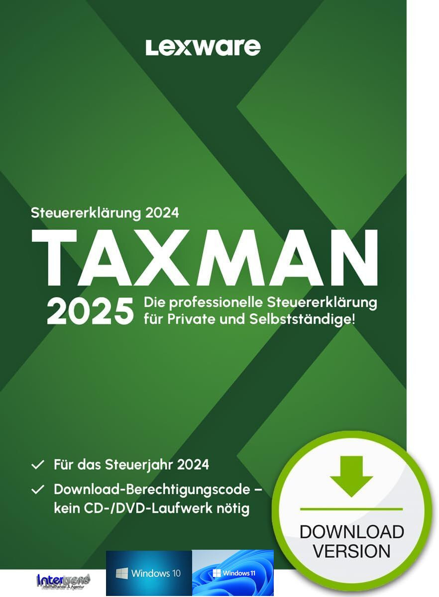 Lexware Taxman 2025 (Tax Year 2024) for 5 Tax Returns Manual (PDF) NEW