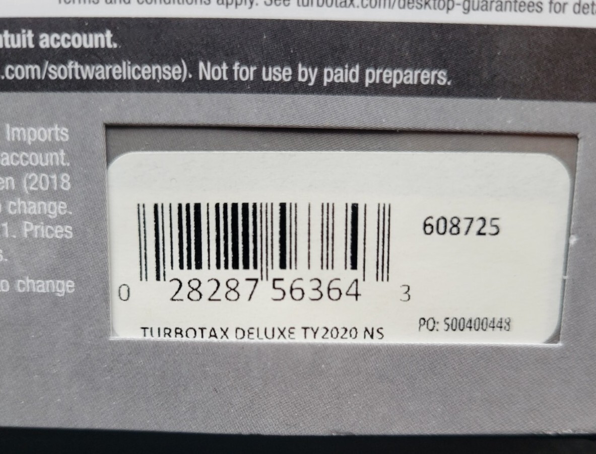 Turbo Tax Deluxe Tax Year 2020 Intuit Federal Returns Windows Mac NEW (No State)