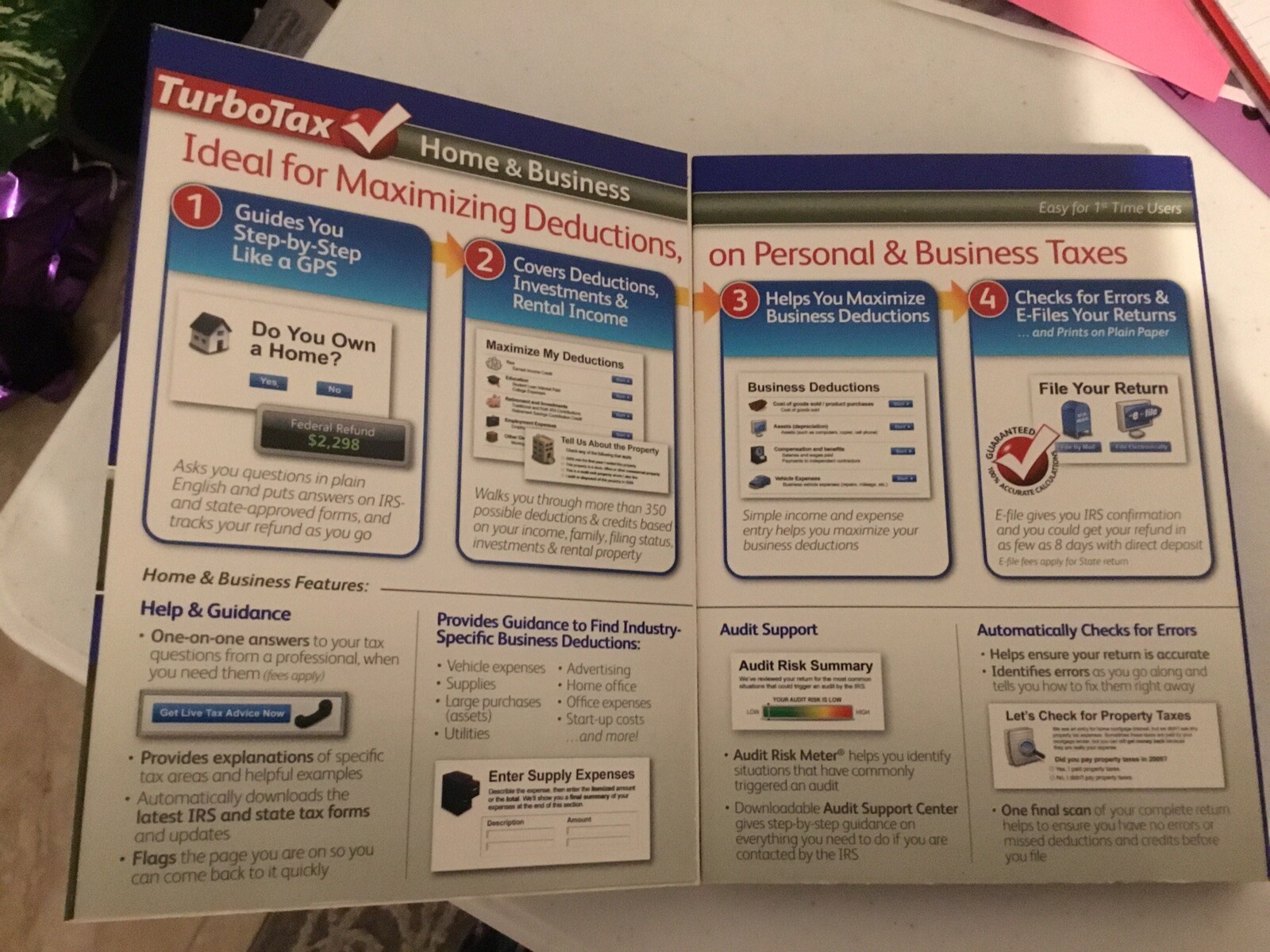IntuitTurboTax Home & Business 2009 Federal & State Returns Plus Federal E-File