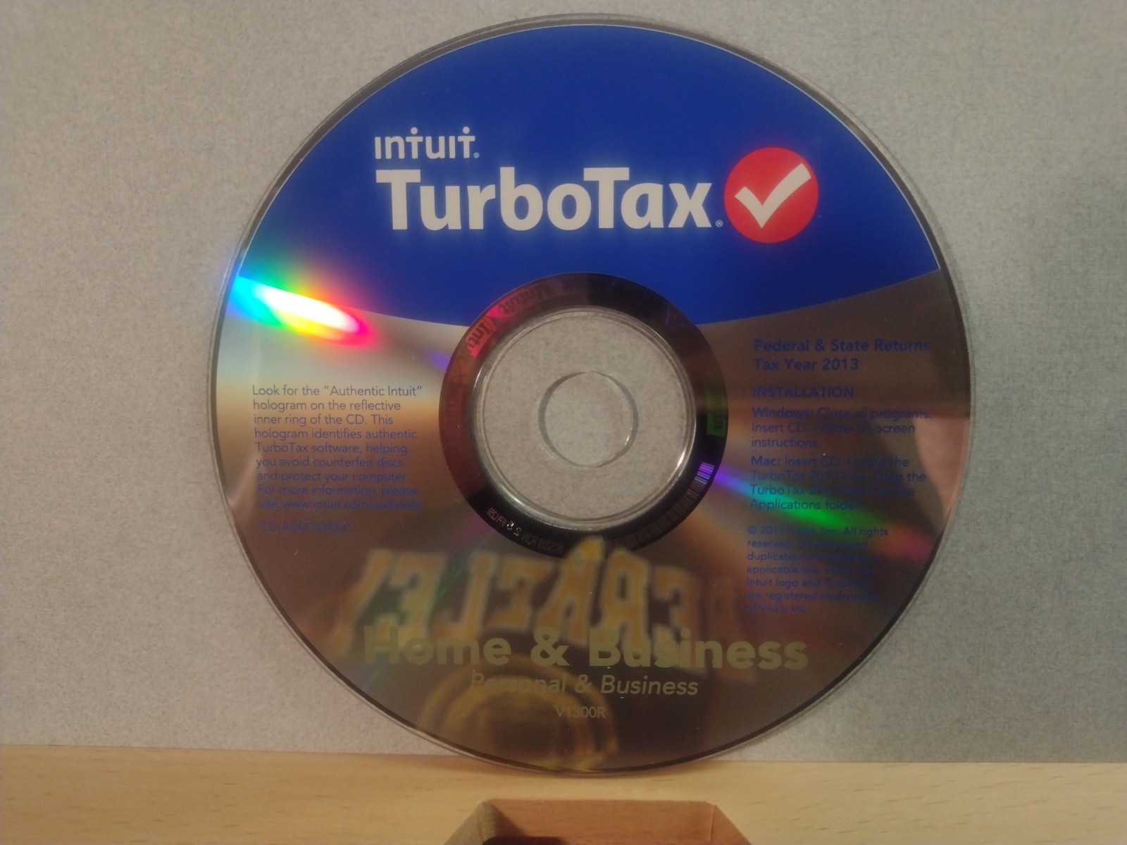 2013 TurboTax Home and Business CD Windows/Mac