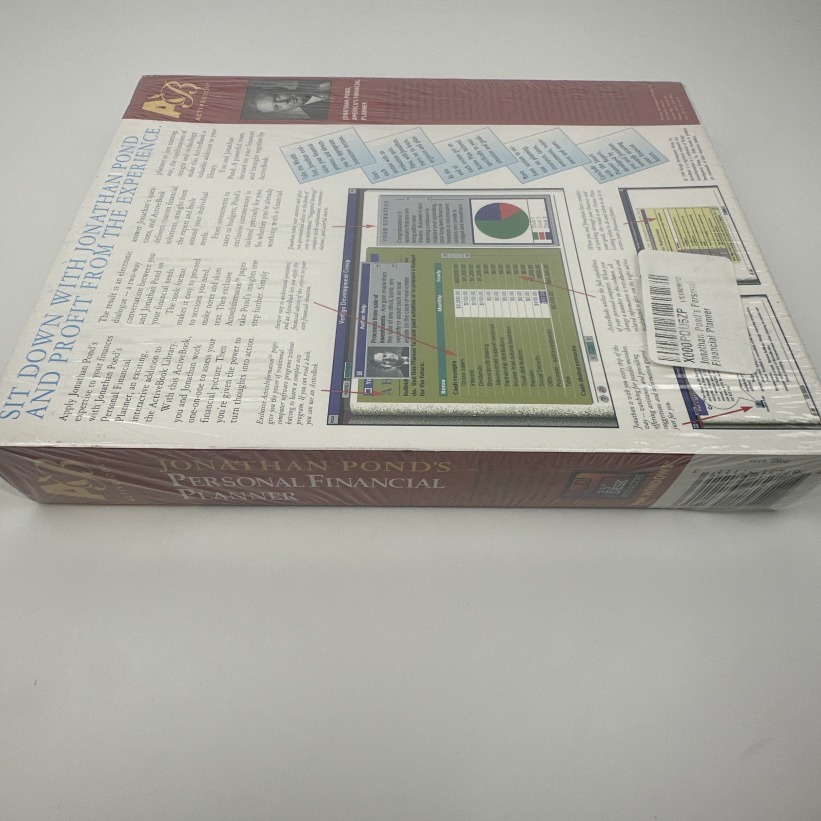 Sealed Jonathan Pond’s Personal Financial Planner for Windows 3.5″ Disk 1994 VTG