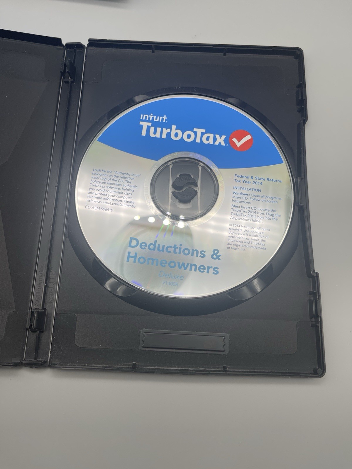 TurboTax Deluxe 2014 Federal & State Returns E-File Windows MAC Tax Software