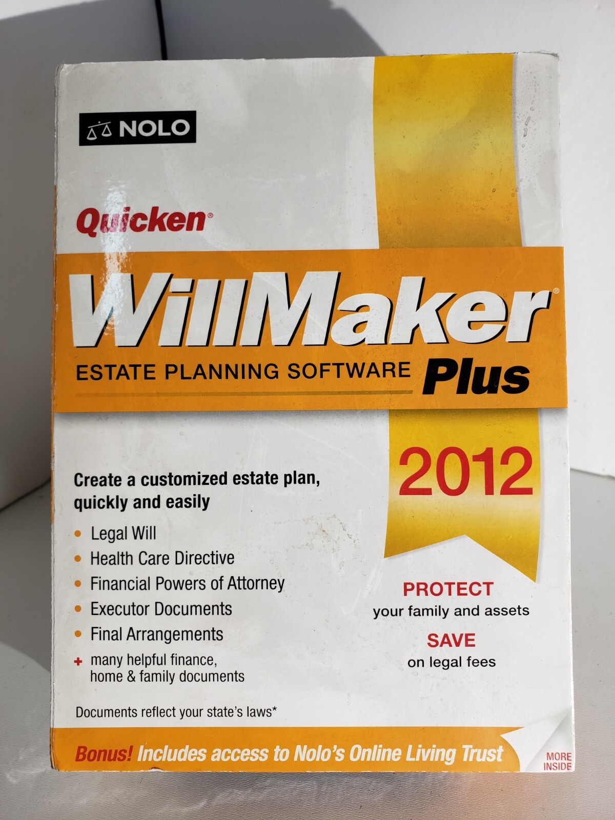 Quicken WillMaker Plus 2012 Edition Estate Planning Software Book Disc Windows