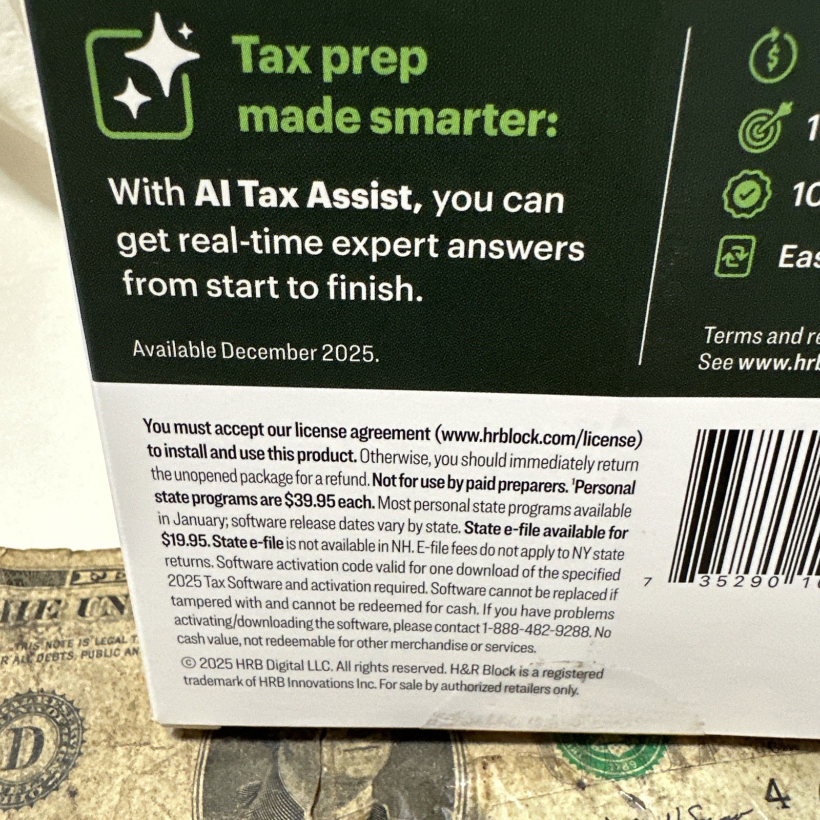 NEW 2025 H&R Block Tax Software BASIC for Win PC / Mac [Key Card] Turbotax USA