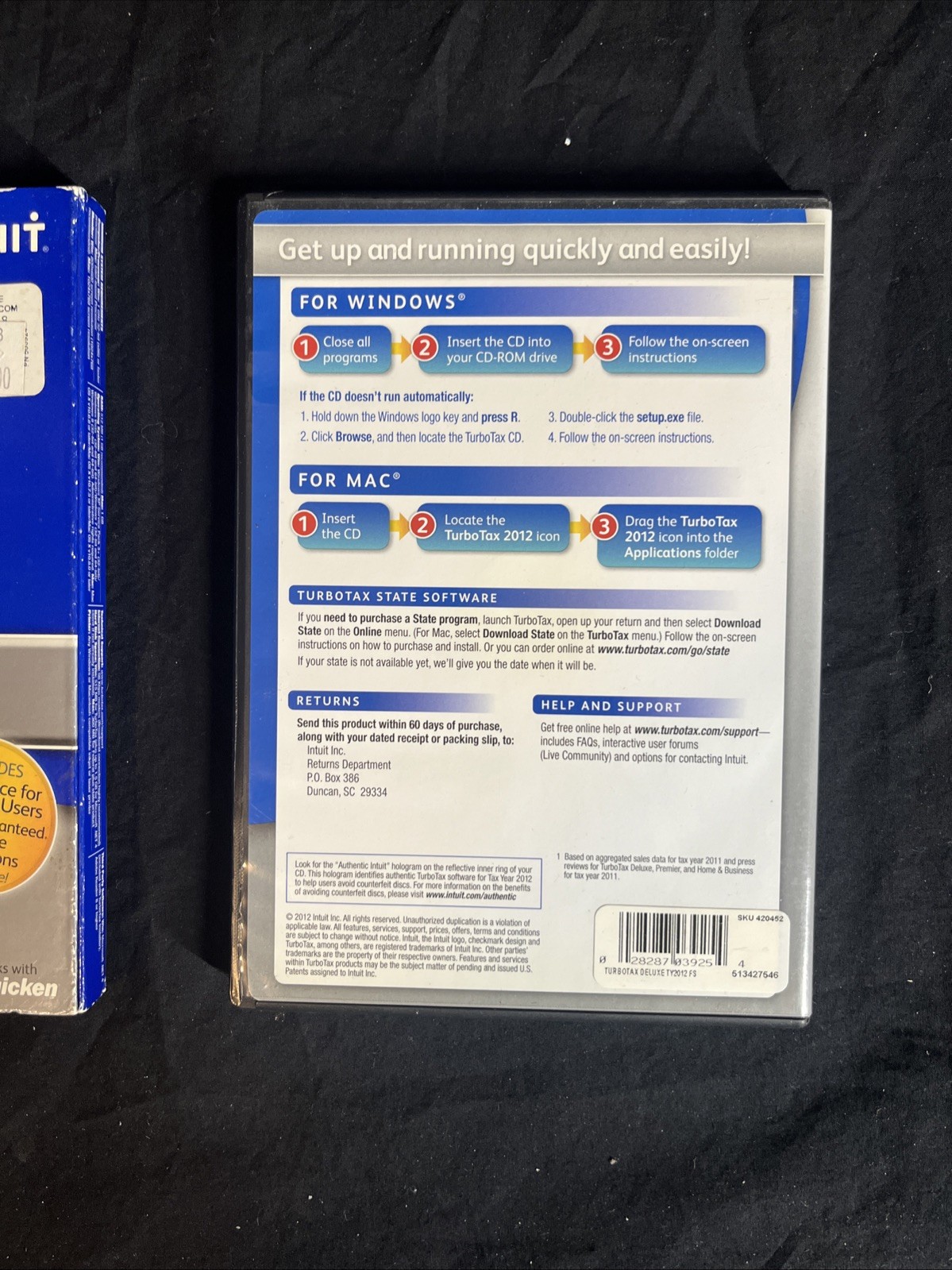 Intuit Deluxe 2012 Full Version for Windows, Mac