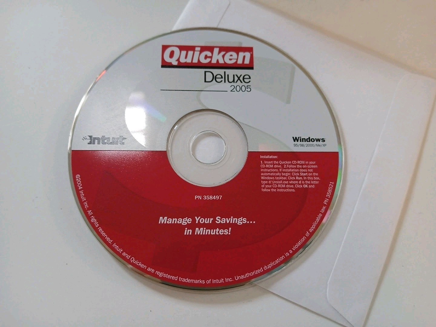 Quicken Deluxe 2005 For Windows ’95/’98/2000/Me/XP – Disc only