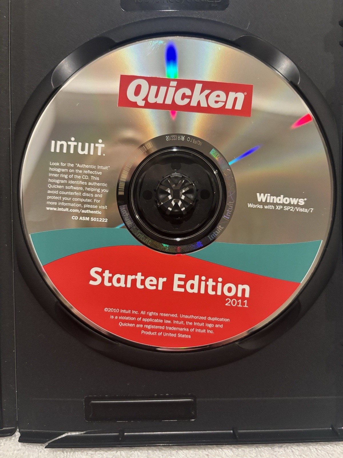 Quicken 2011 Starter Edition: Simple Money Mgt Software Win 7, XP SP2+, & Vista.