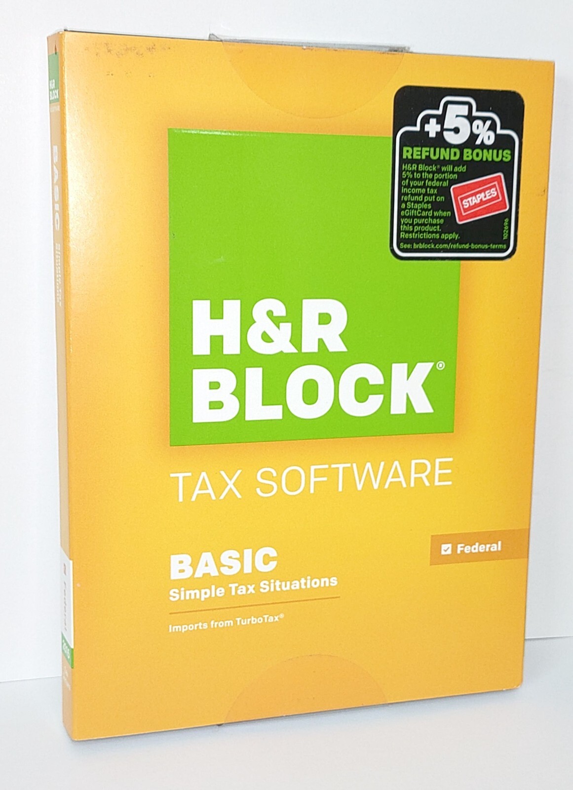 H&R Block 2015 Federal Basic Simple Tax Software Windows and Mac New Sealed