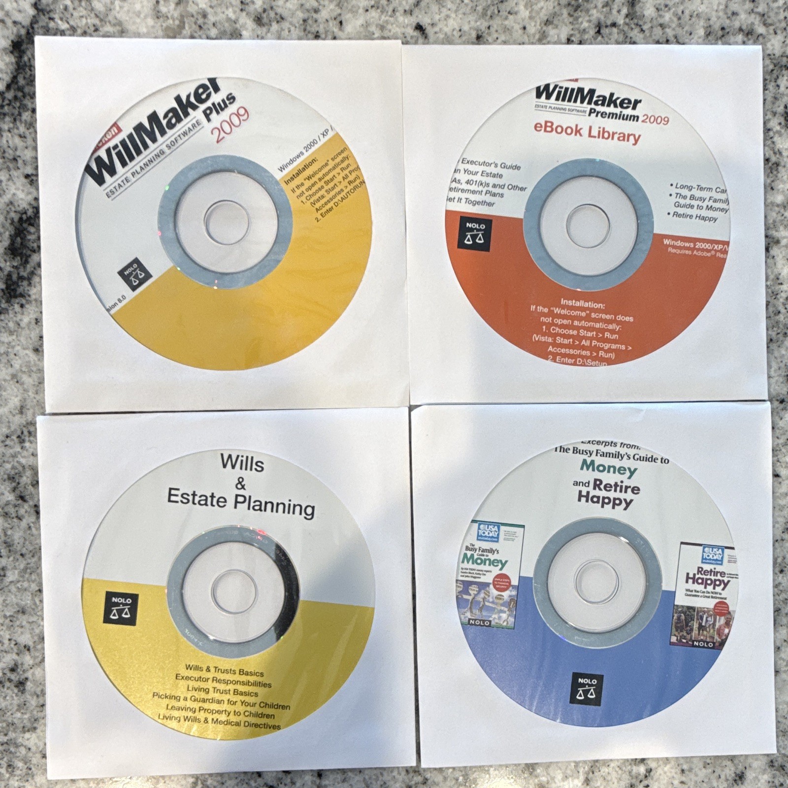 Quicken WillMaker Premium 2009 Home Legal Estate Planning Software CD Windows