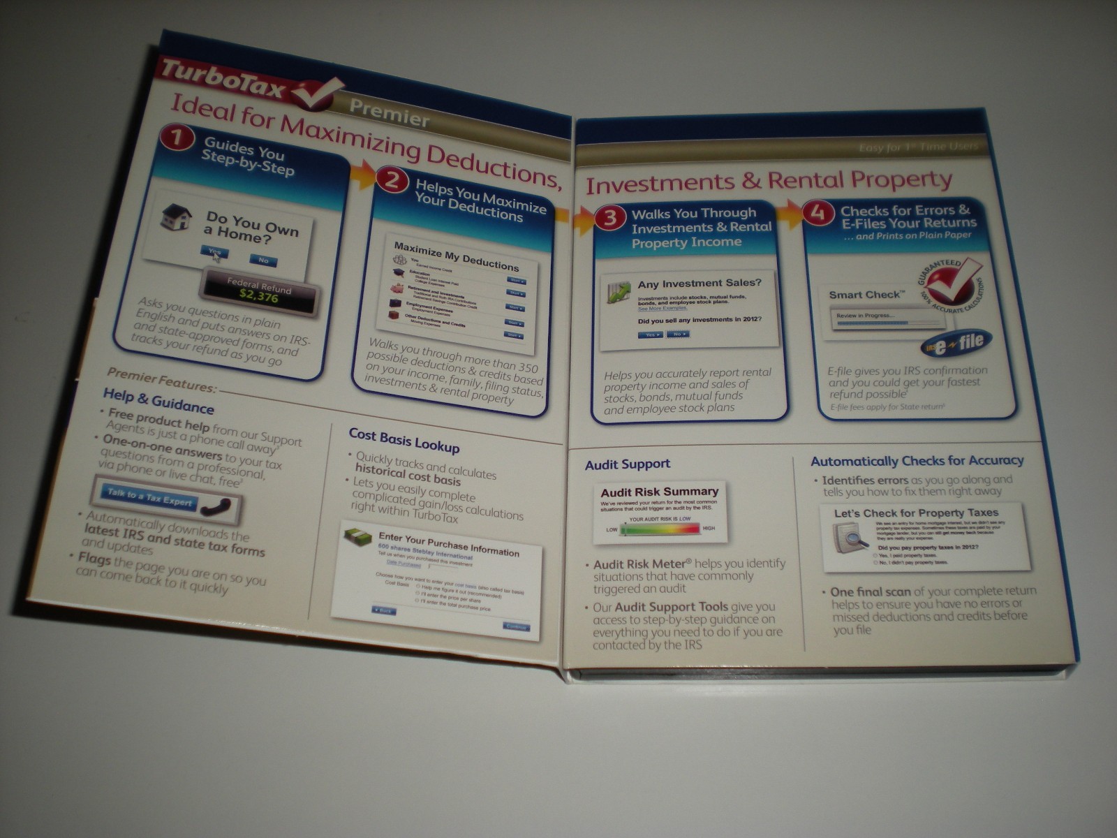 Turbotax 2012 Premier. Federal and State + Federal E-file. New in sealed box.