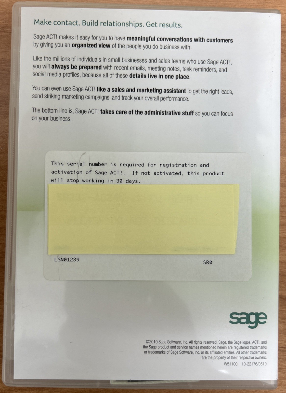SAGE ACT Pro 2011 Accounting Software #1 Best Selling Customer Manager