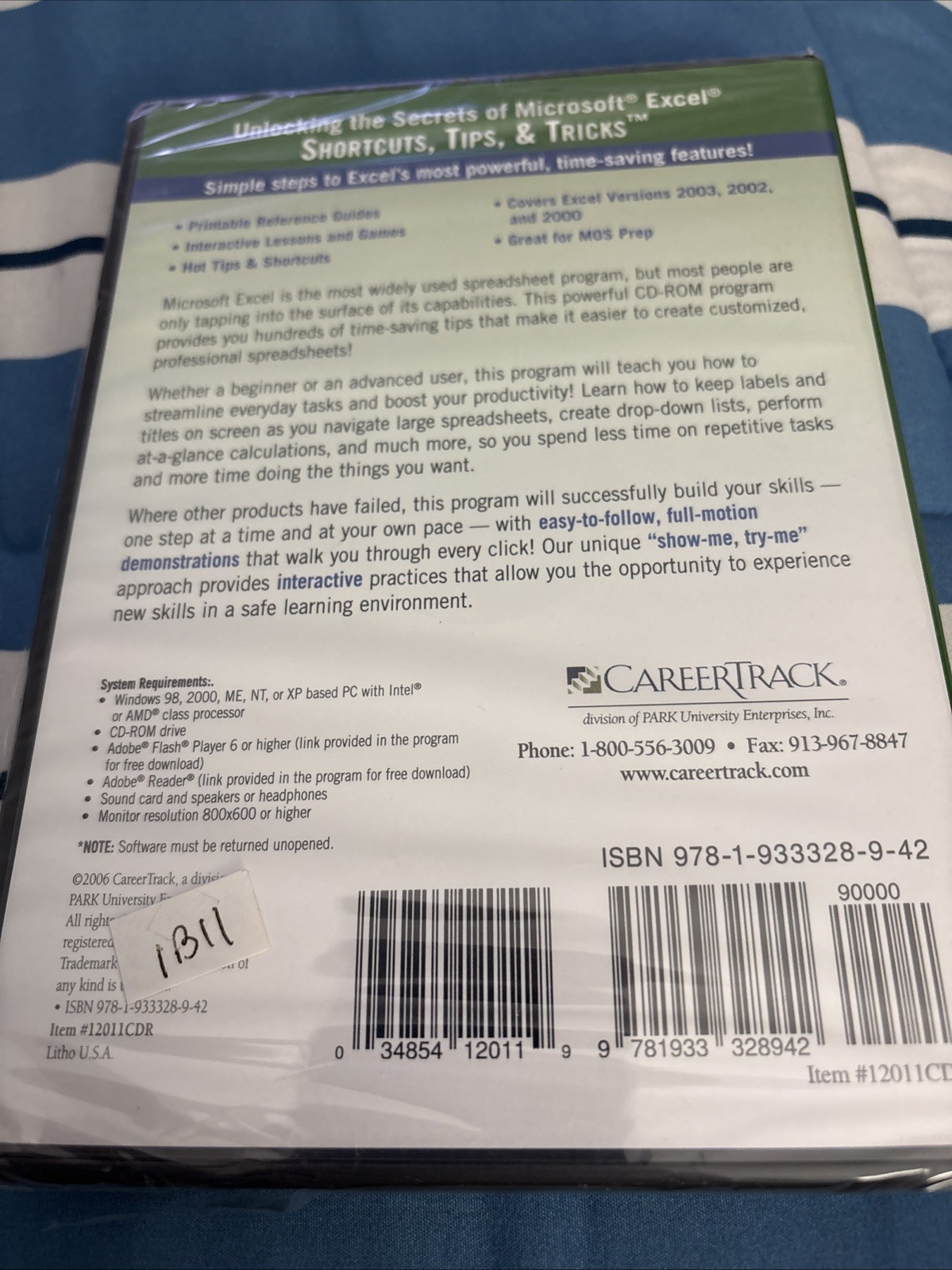 Unlocking The Secrets Of Microsoft Excel Shortcuts, Tips, Tricks CD Rom NEW