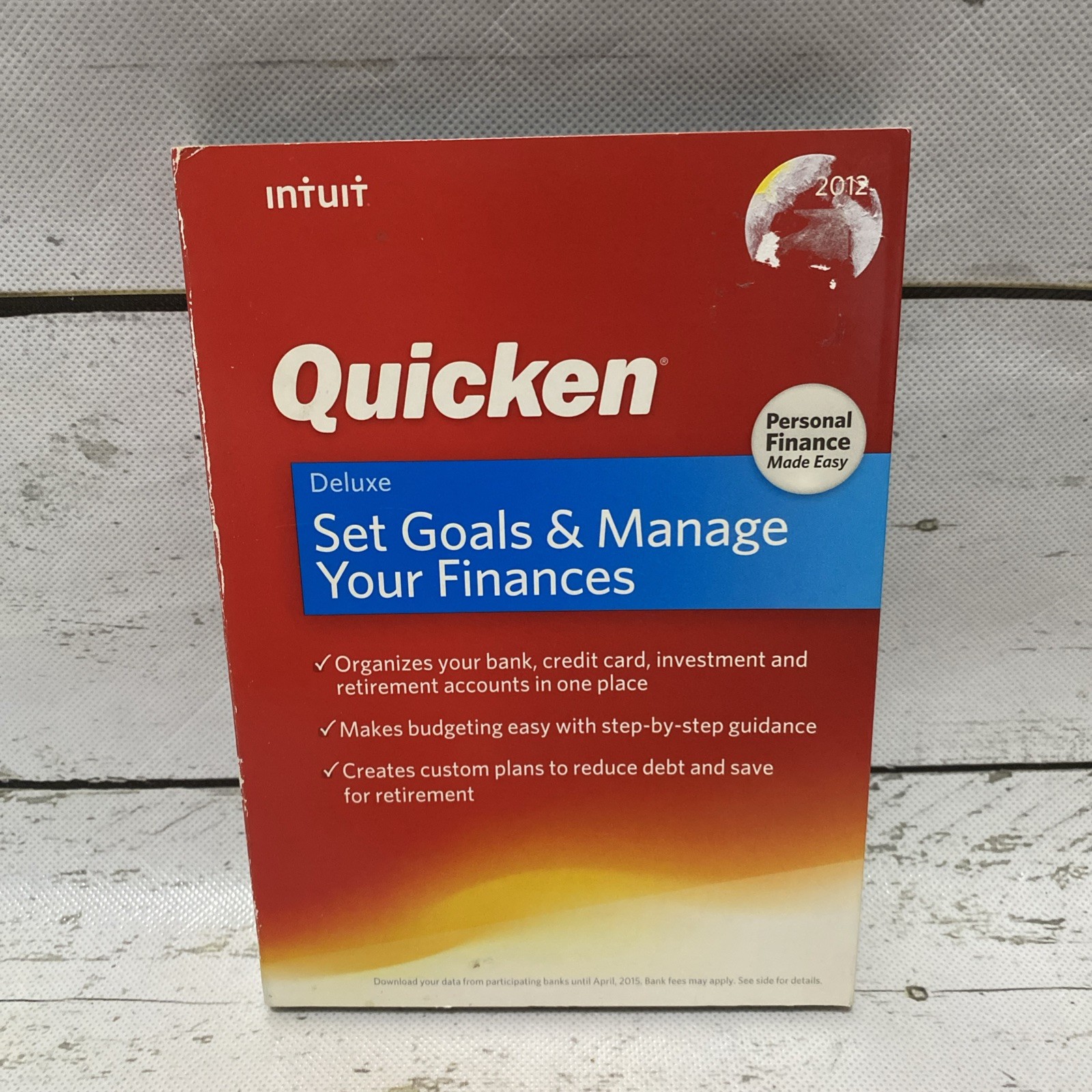 Intuit Quicken Deluxe 2012 Personal Finance Windows PC Windows XP / Vista / 7