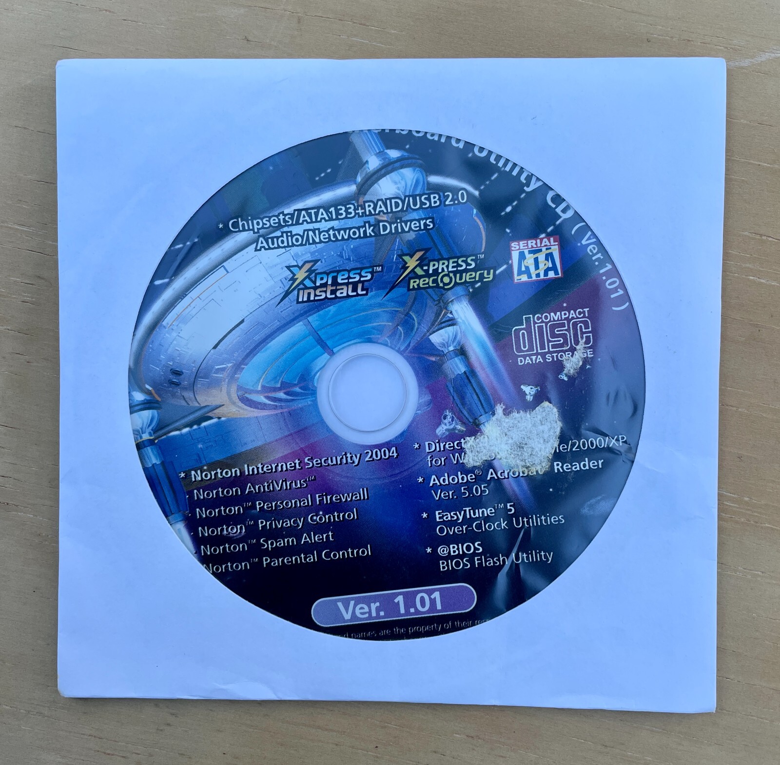 Xpress Install Xpress Recovery Ver. 1.01 Chipsets/ATA133+RAID/USB2.0 Serial ATA