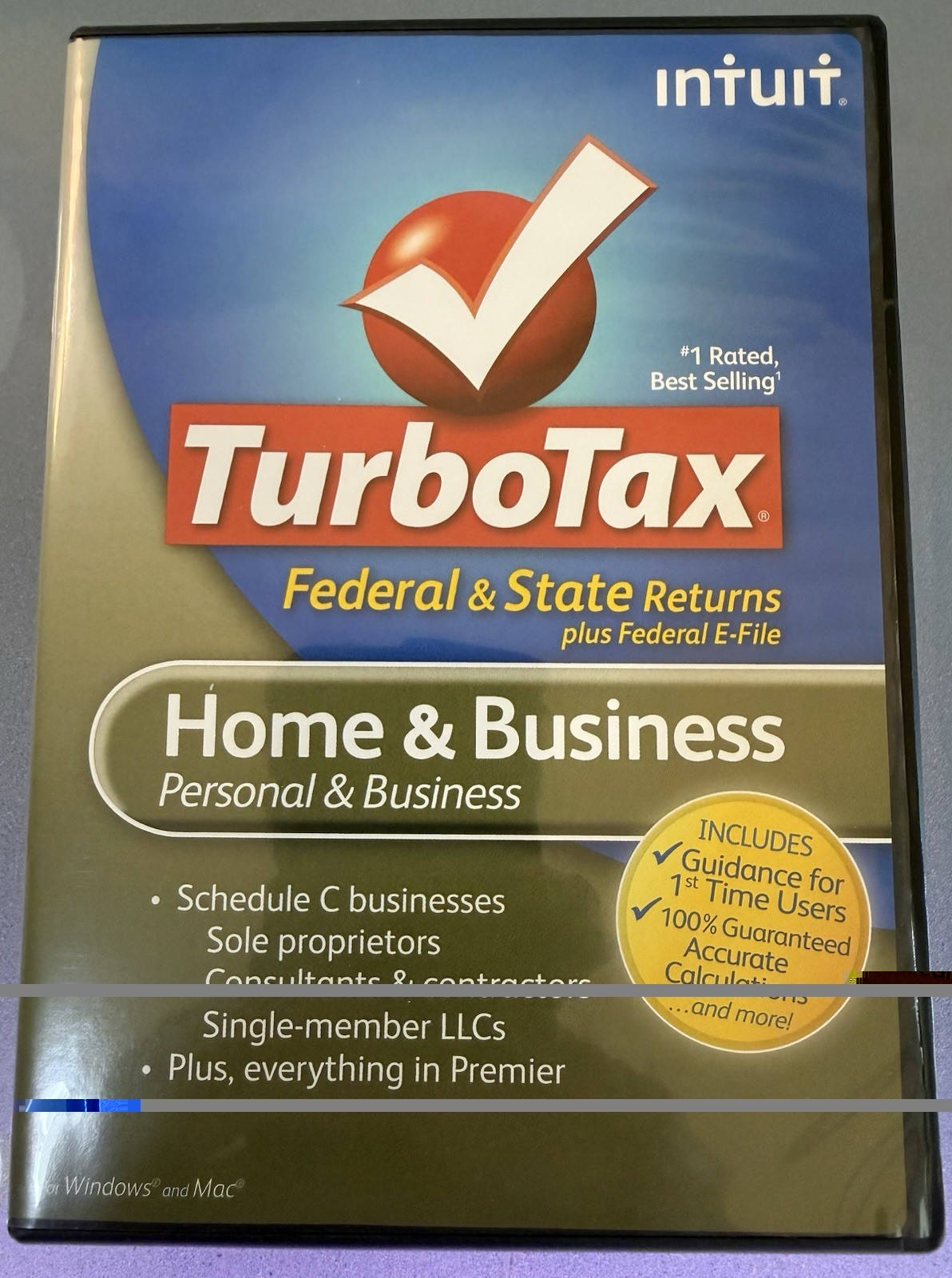 Turbotax Home & Business | Federal & State | Tax Year 2012 CD PC/Mac