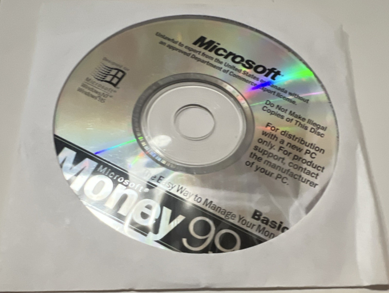 Microsoft Money 98 Basic Personal Finance for Windows CD English Sealed