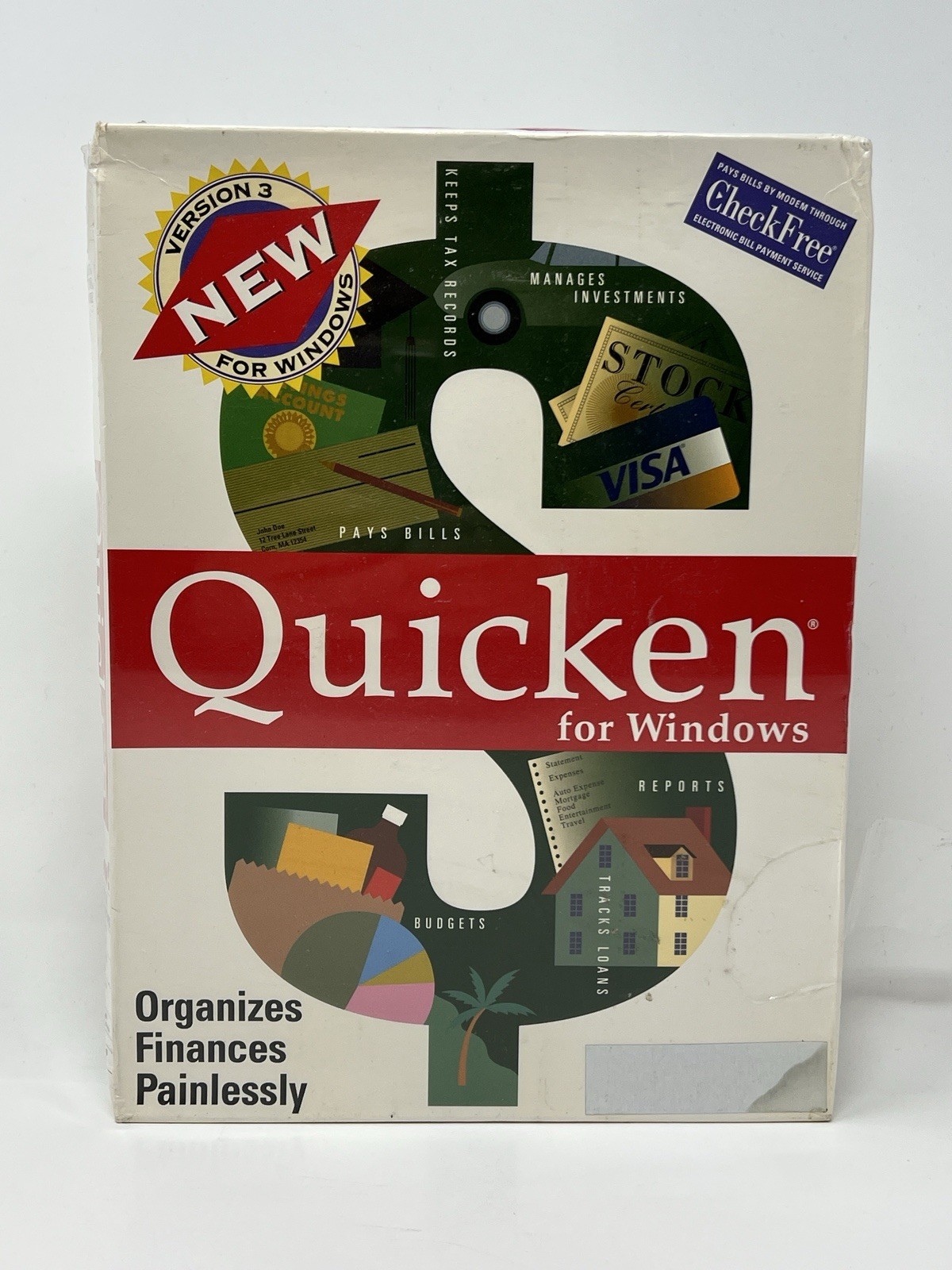 Intuit Quicken For Windows Version 3.0 Organizes Finances Painlessly New Sealed