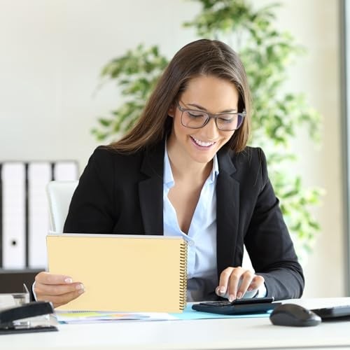 Accounting Ledger Book for Small Business & Personal Use, Light Yellow