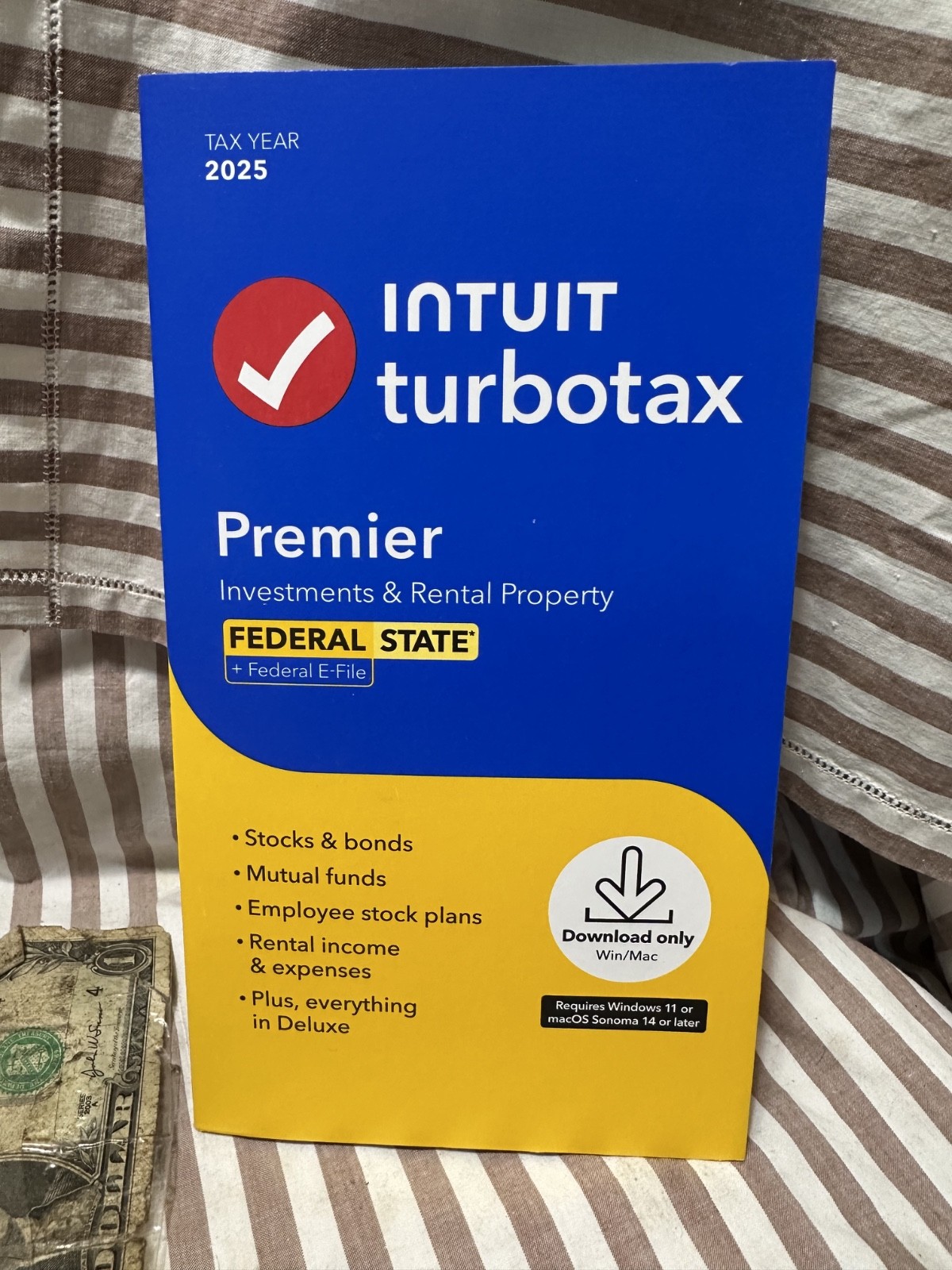 New TurboTax Premier 2025 Tax Software Fed & State Tax Win & Mac Sealed USA