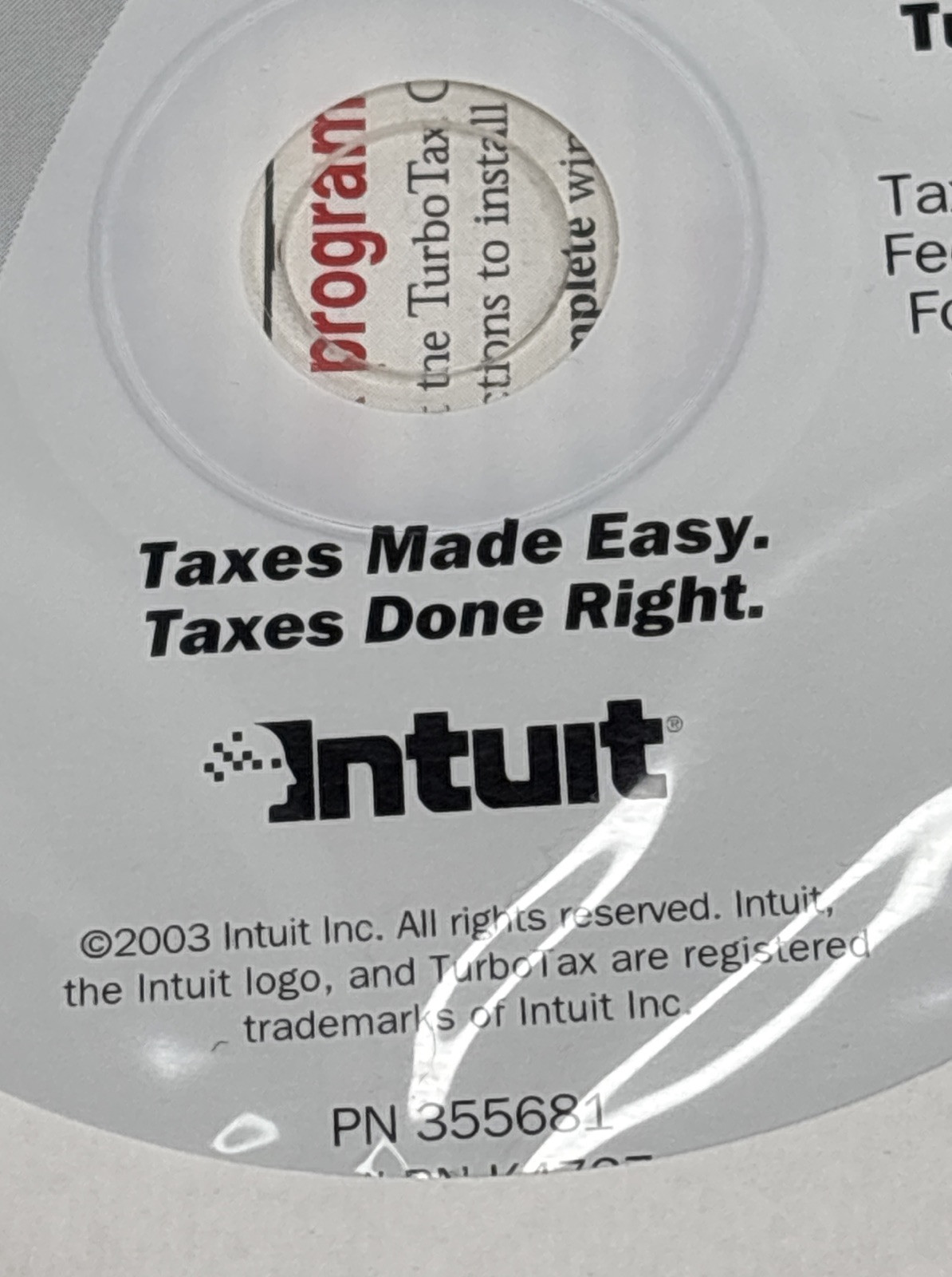 Turbotax 2003 Basic Turbo Tax For Windows 3.00R