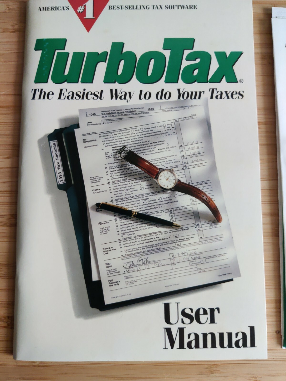 ChipSoft TurboTax for Tax Year 1993 w/ Manual – 2×3.5″ Floppy Disks – Never Used