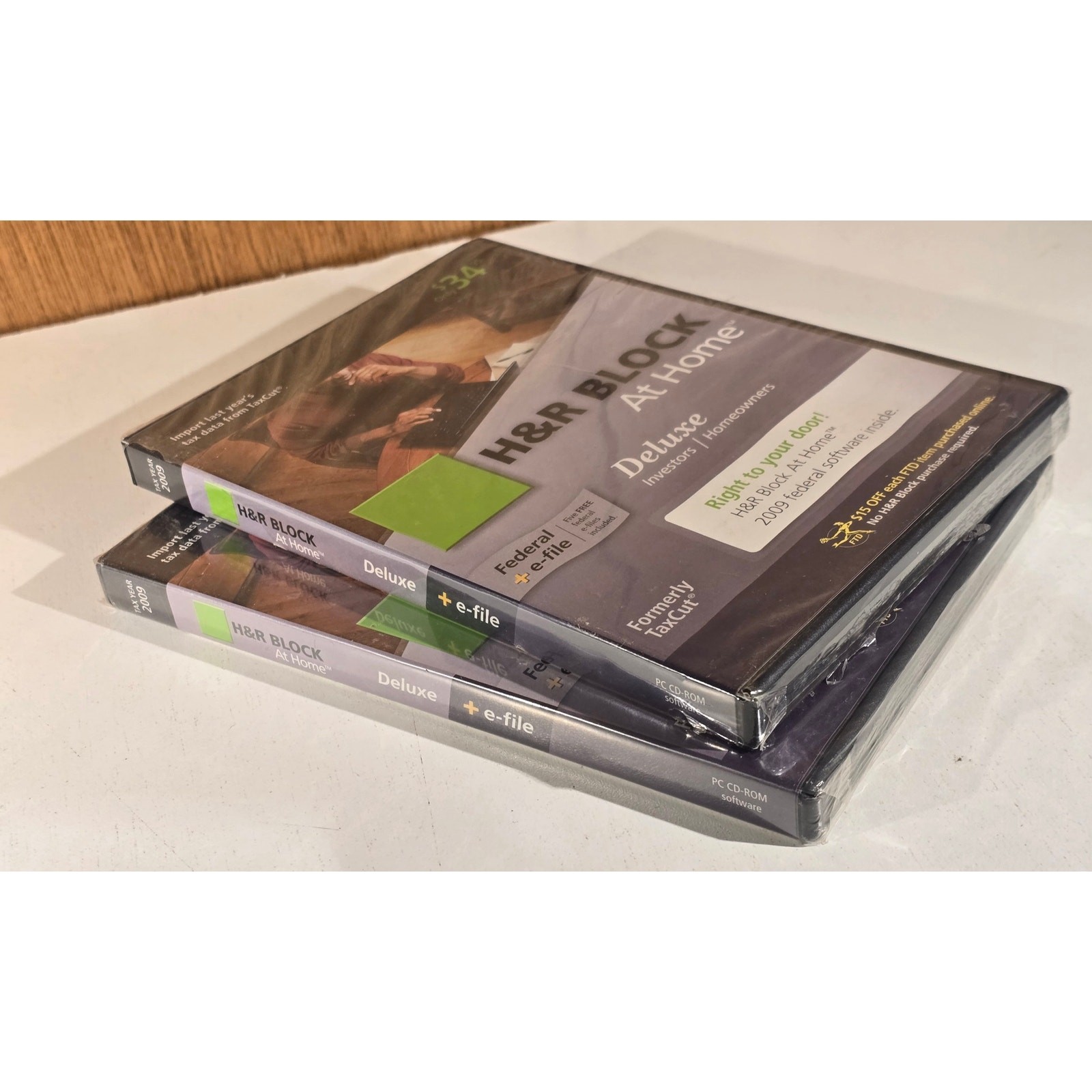 H&R Block Tax Software CD Lot 30+ Deluxe TaxCut Homeowners Investors 1999-2019