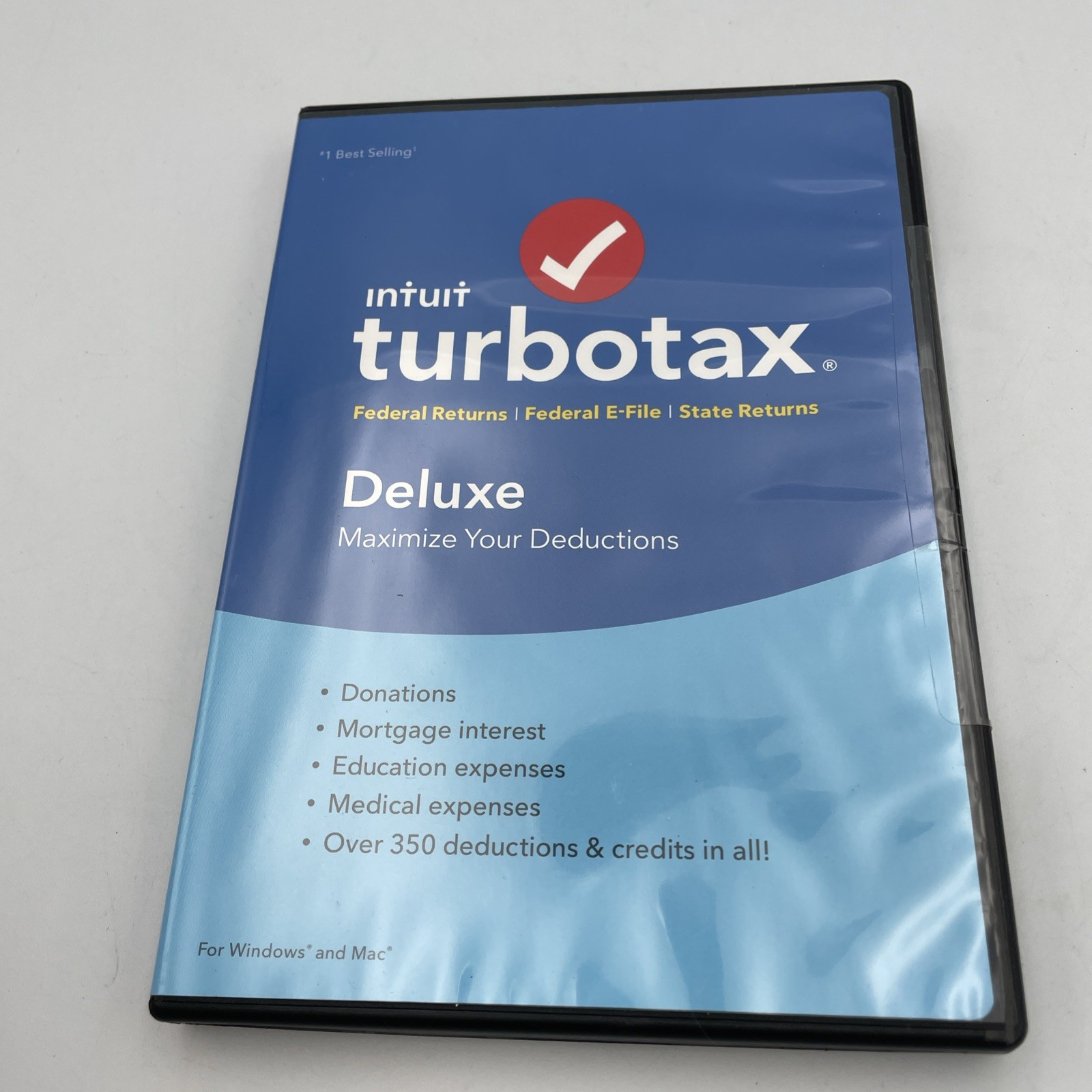 Intuit TurboTax Deluxe 2016 Federal Returns Federal E-File State Returns Irs Tax