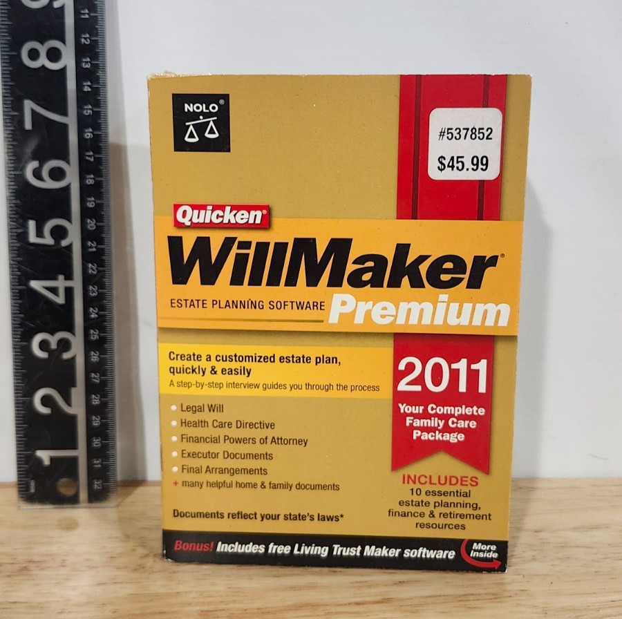 Quicken WillMaker Premium estate planning software-brand new (2011)