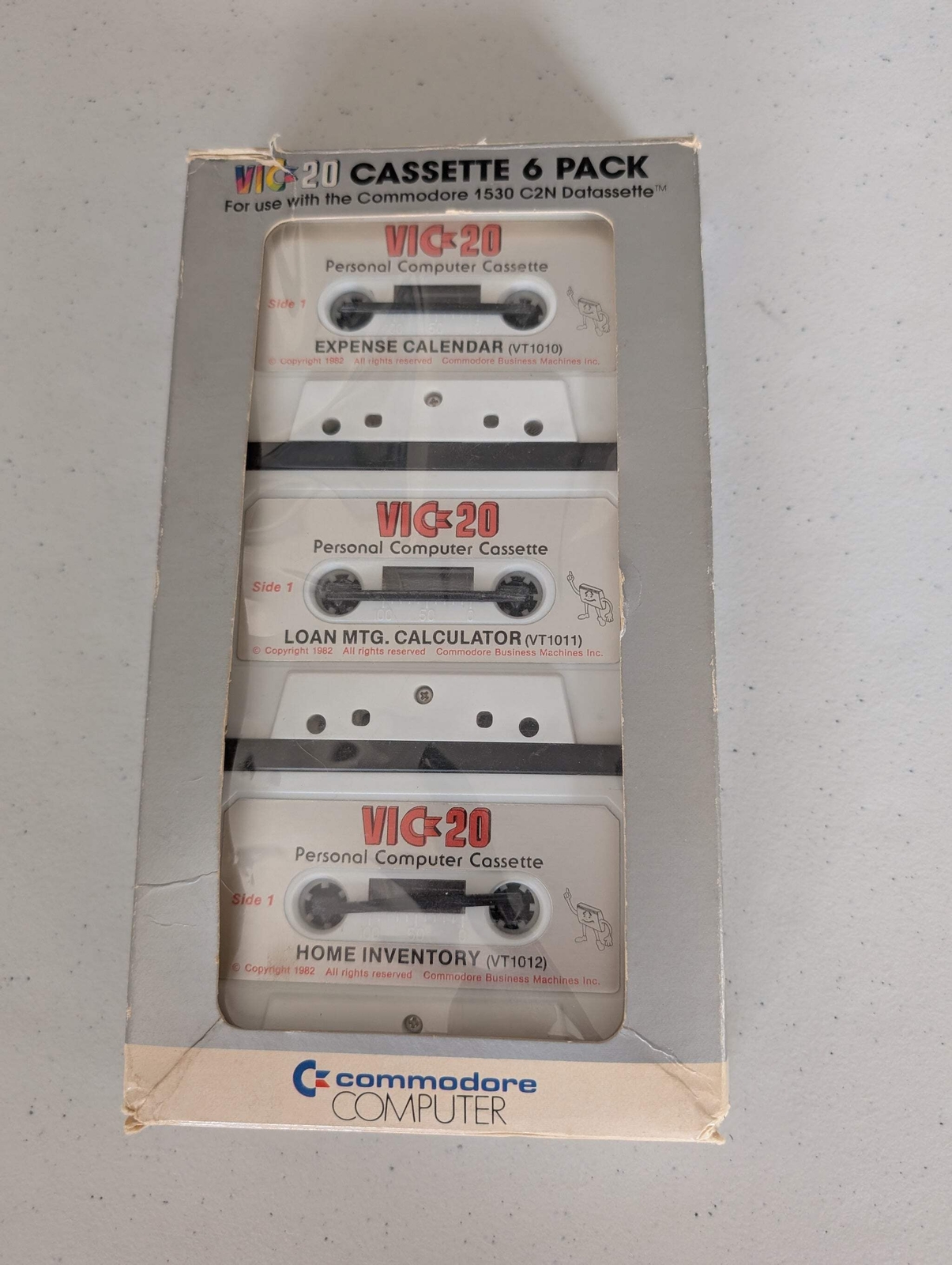 Vintage 1982 Commodore VIC 20 Personal Finance Cassette 6 Pack w/ Box & Instruct
