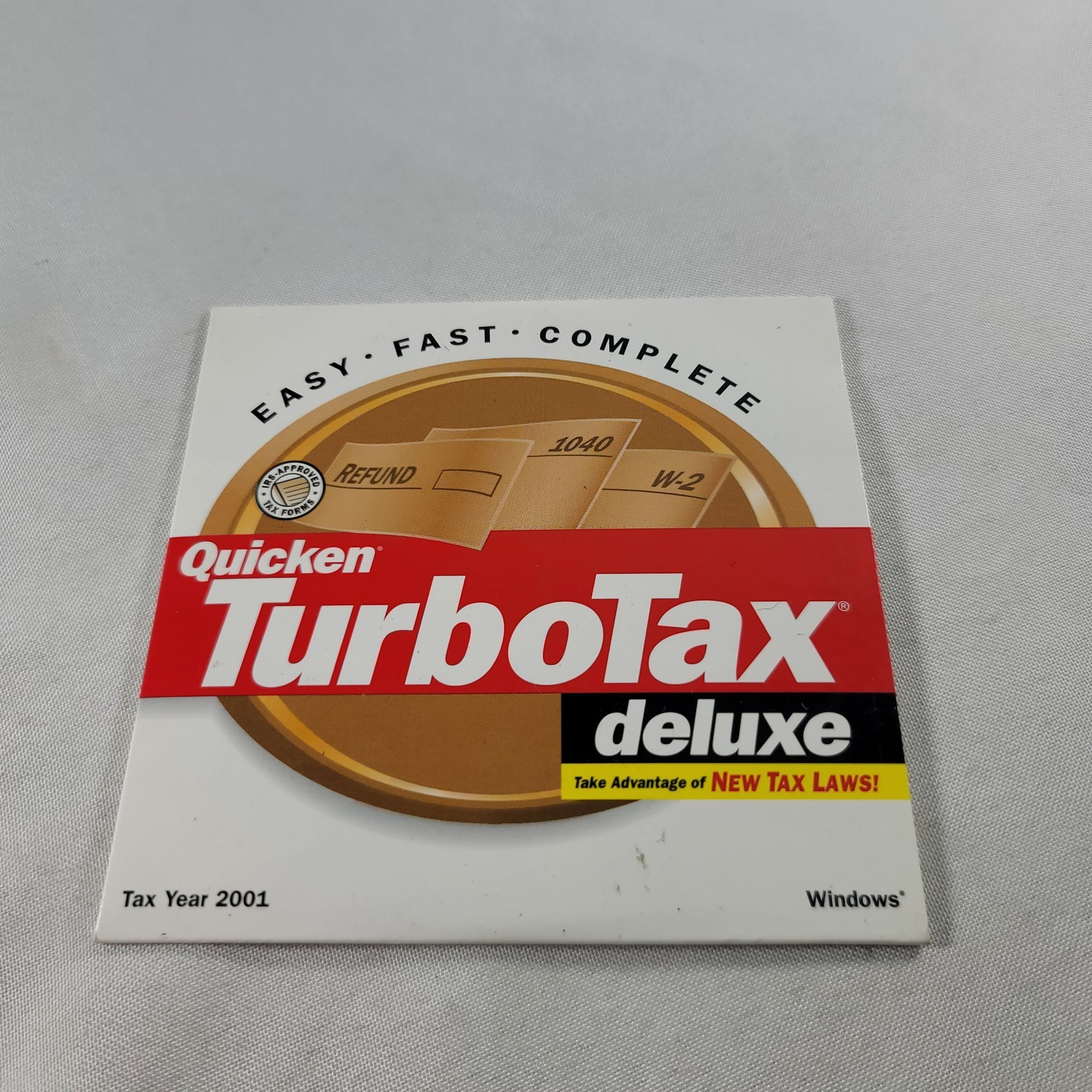 TAX CD Quicken Turbo Tax Deluxe Tax year 2001