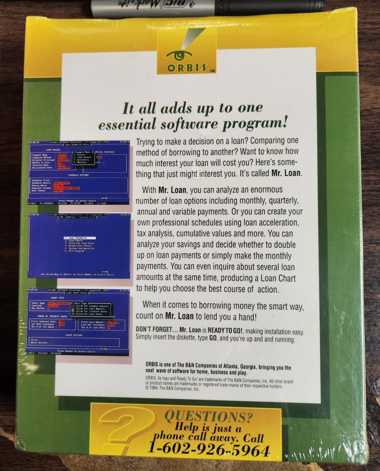 Mr. Loan by Orbis (1994, MS-DOS, 3-1/2″ Floppy Disk) BRAND NEW FACTORY SEALED