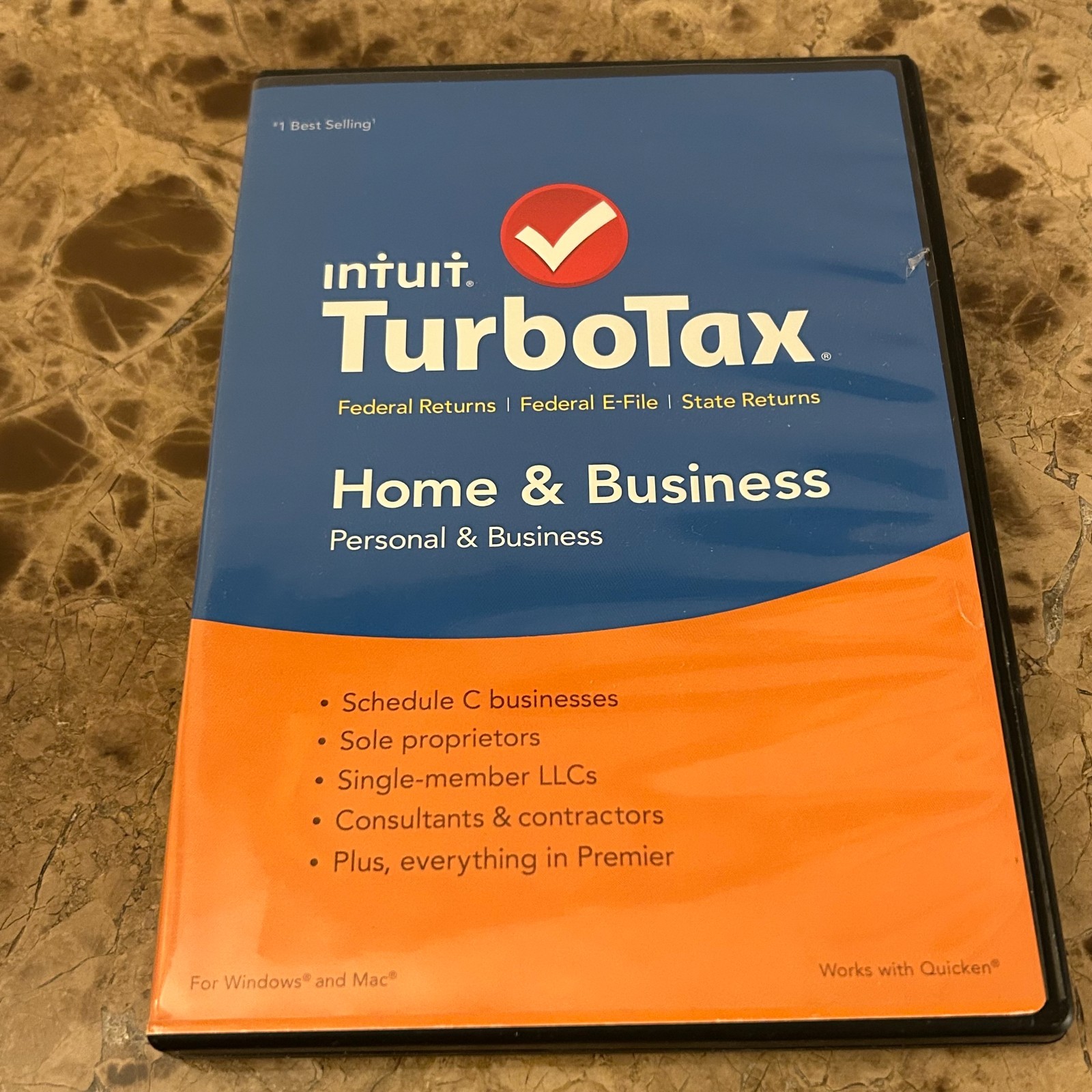 Intuit TurboTax 2015 Home & Business CD Federal State Wondows And Mac