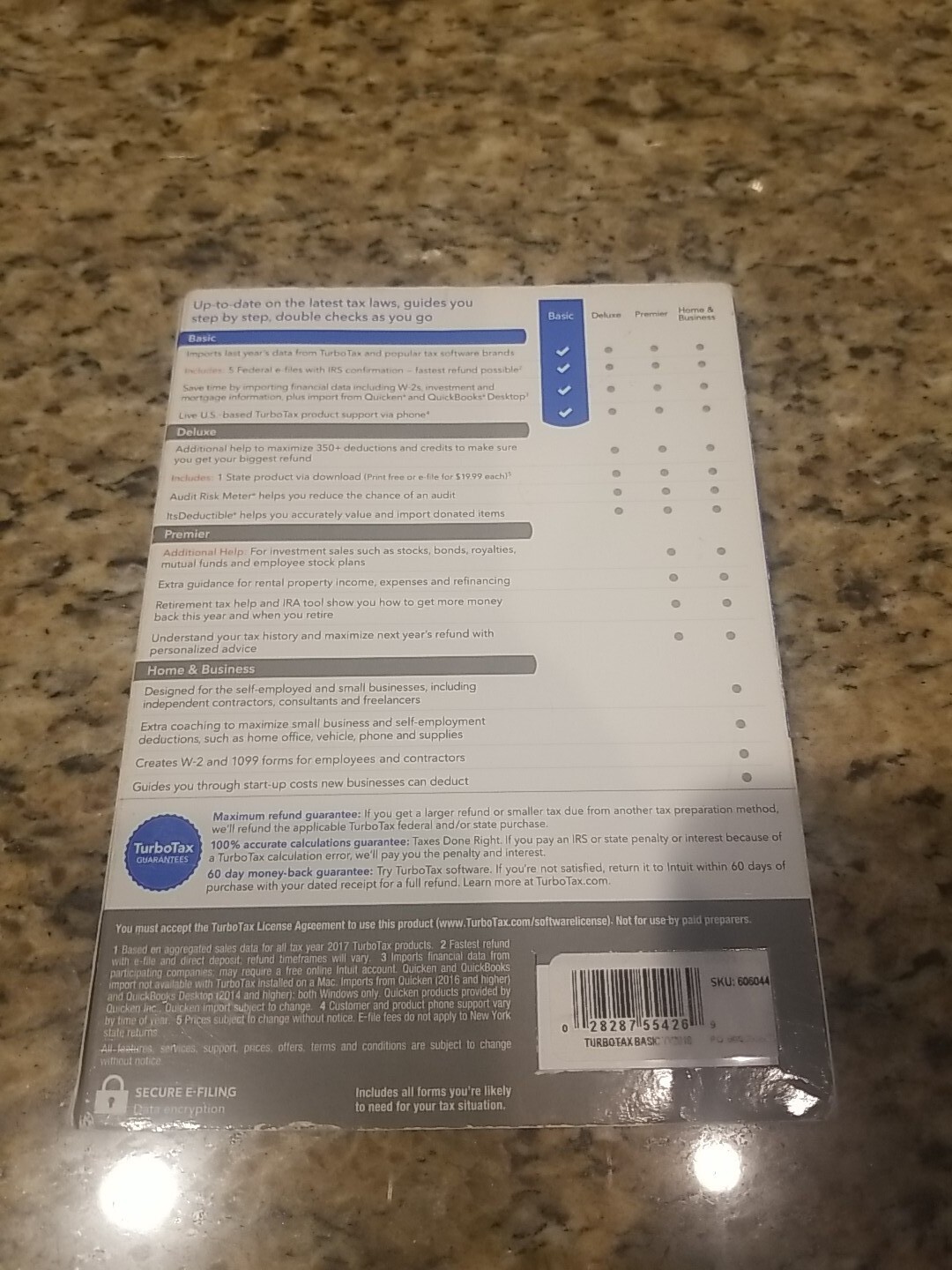 Intuit TurboTax Basic 2018 Federal Returns + Federal E-File for Windows and Mac