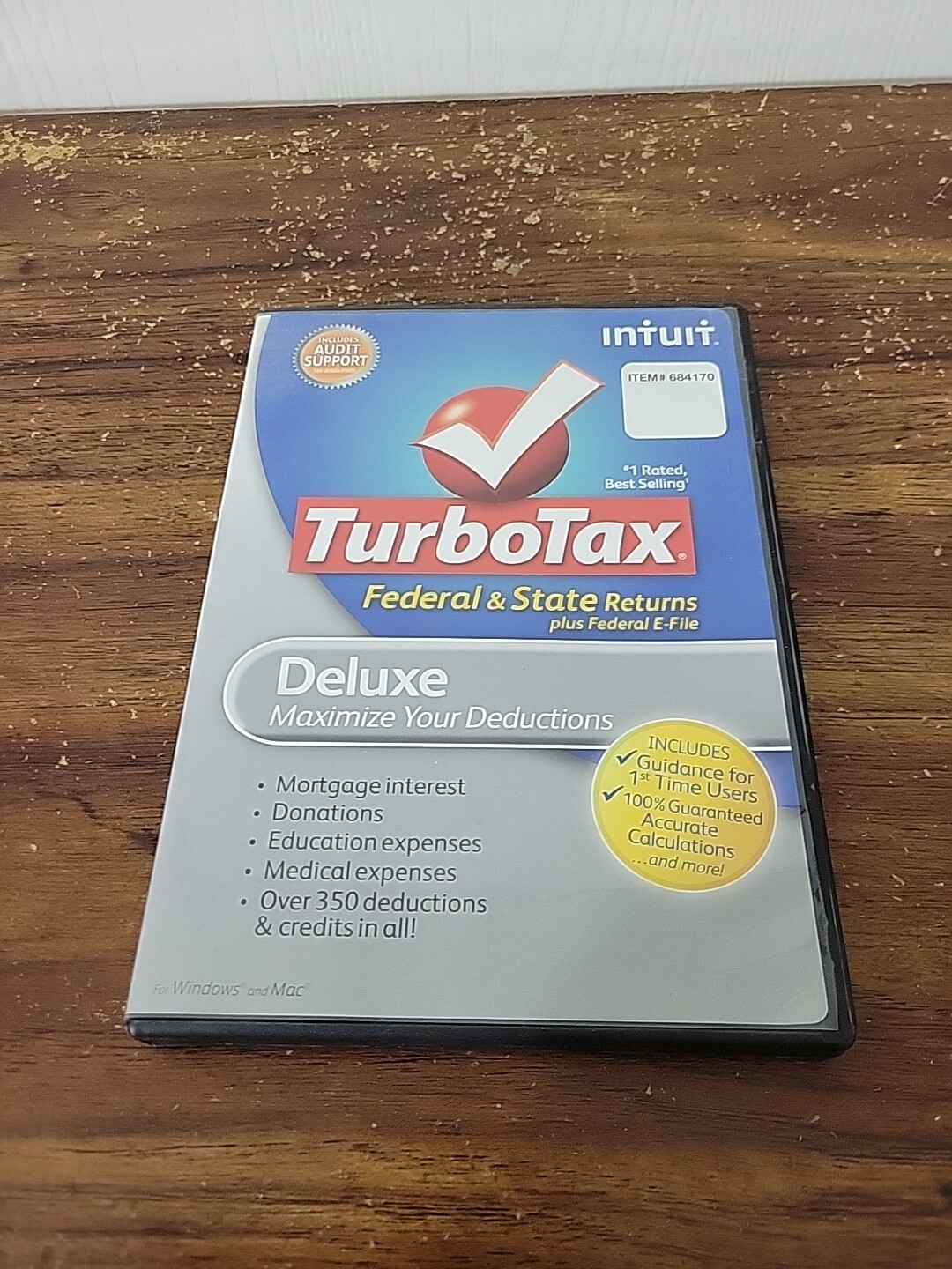 INTUIT TURBOTAX DELUXE FEDERAL RETURNS FOR TAX YEAR 2012