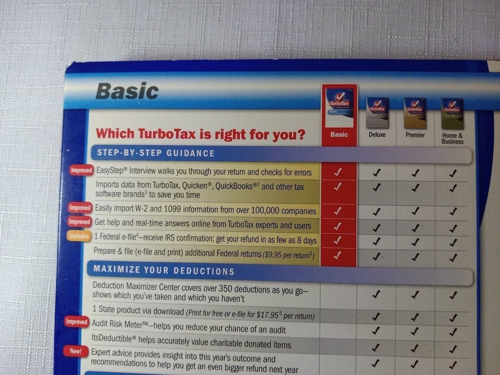 Intuit – TurboTax Basic Federal + e-File 2008 MAC or WINDOWS MINT CONDITION