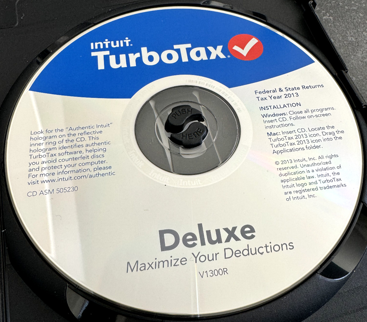 Turbotax Deluxe Federal + State 2010/2011/2012/2013 Used once. Lot of 4