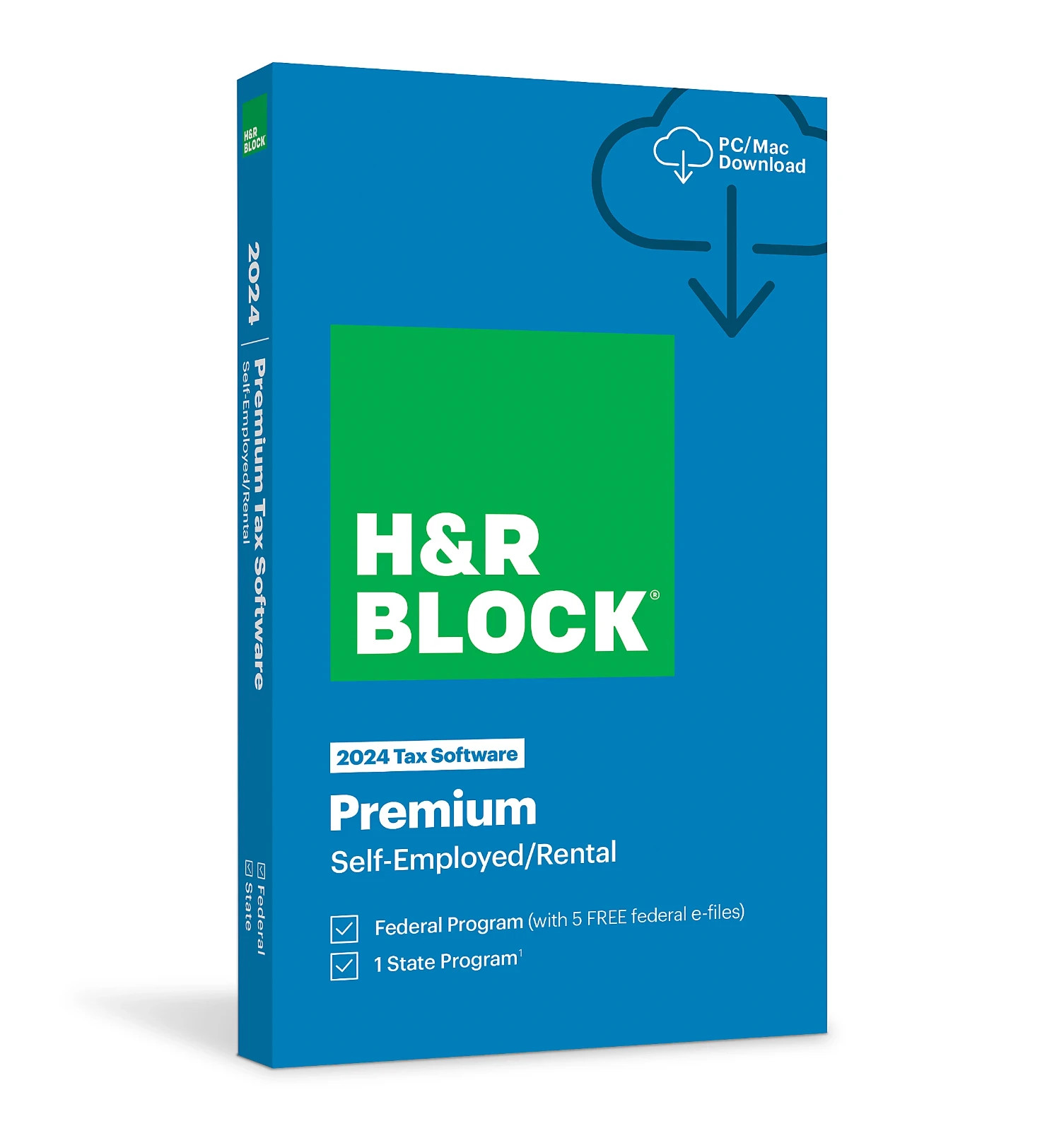 New 2024 H&R Block Tax Software Premium Edition for PC/MAC [Key Card]